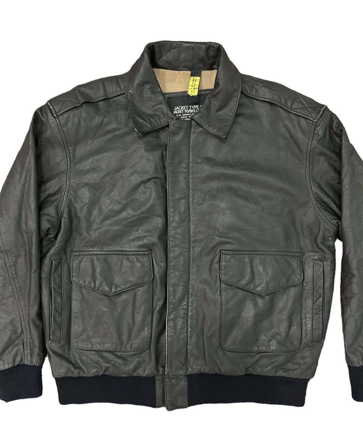 Avirex Vtg A2 Us Army Air Force Leather Jacket Size US M / EU 48-50 / 2 - 2 Thumbnail