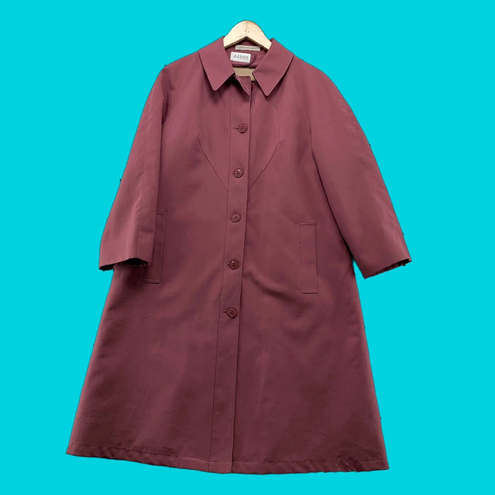 Rains VINTAGE Misty Harbor Rain Trench Coat Women 8P Sherpa Detachable Liner Union USA Coat Long Pink Size M / US 6-8 / IT 42-44 - 1 Thumbnail