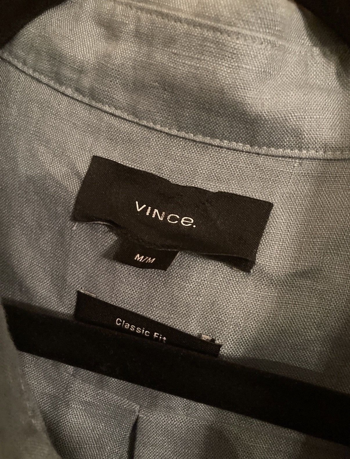 Vince VINCE Linen S/S Green-Blue SIZE M Size US M / EU 48-50 / 2 - 2 Thumbnail