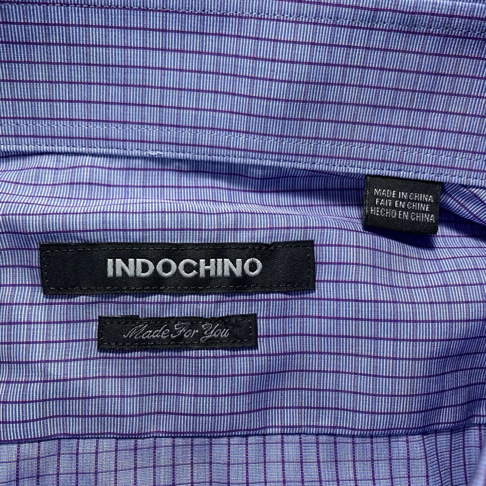 Vintage Indochino Shirt Mens Large Purple button up Long sleeve Size US L / EU 52-54 / 3 - 3 Thumbnail