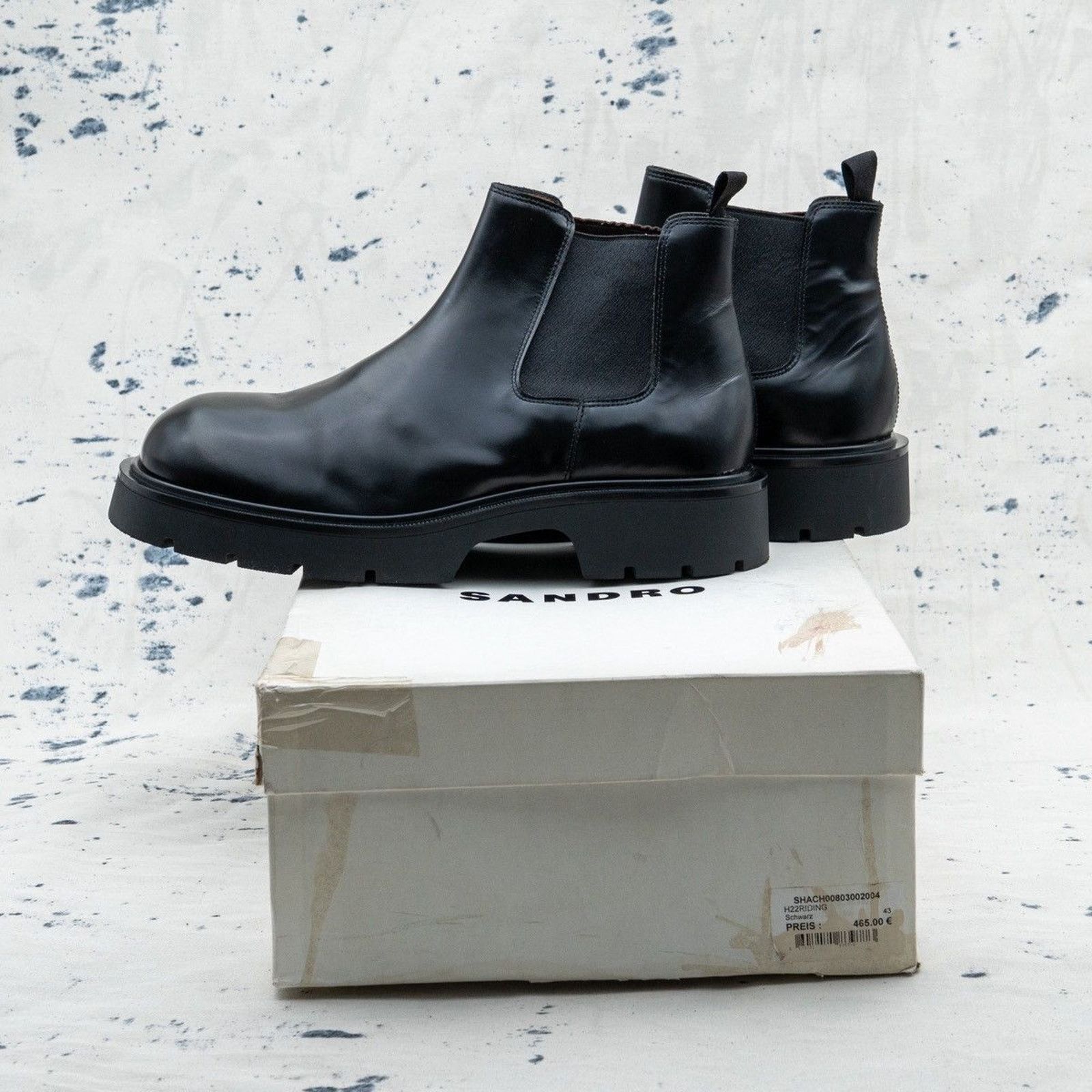 Sandro Sandro paris classic mens black leather chunky chelsea boots Size US 10 / EU 43 - 11 Thumbnail
