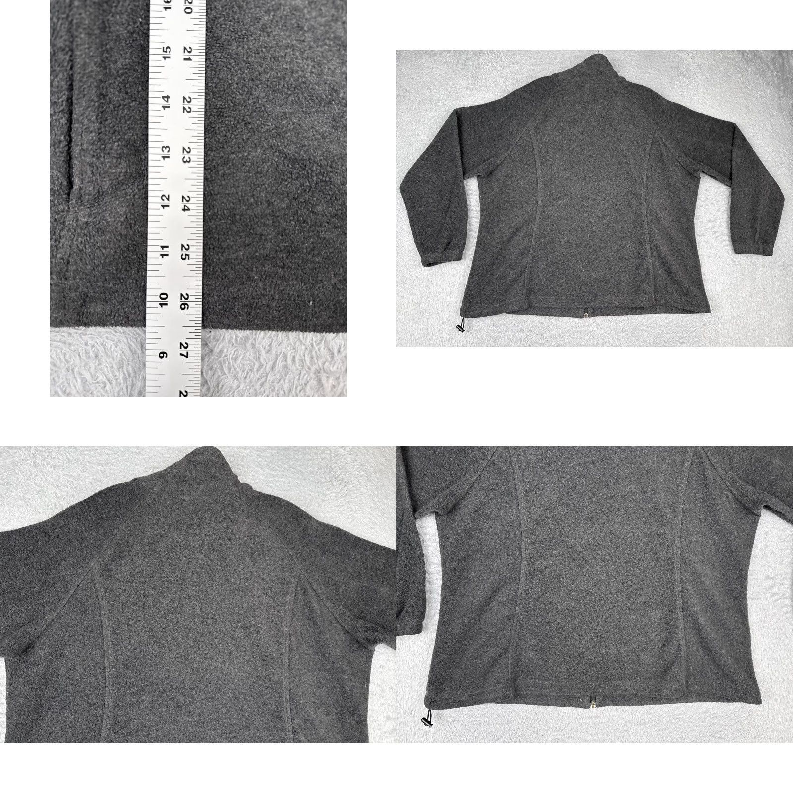 Vintage Columbia Jacket Womens 2X Gray Fleece Full Zip Outdoor Pockets Mock Neck Logo Size XXL / US 16-18 / IT 52-54 - 9 Thumbnail