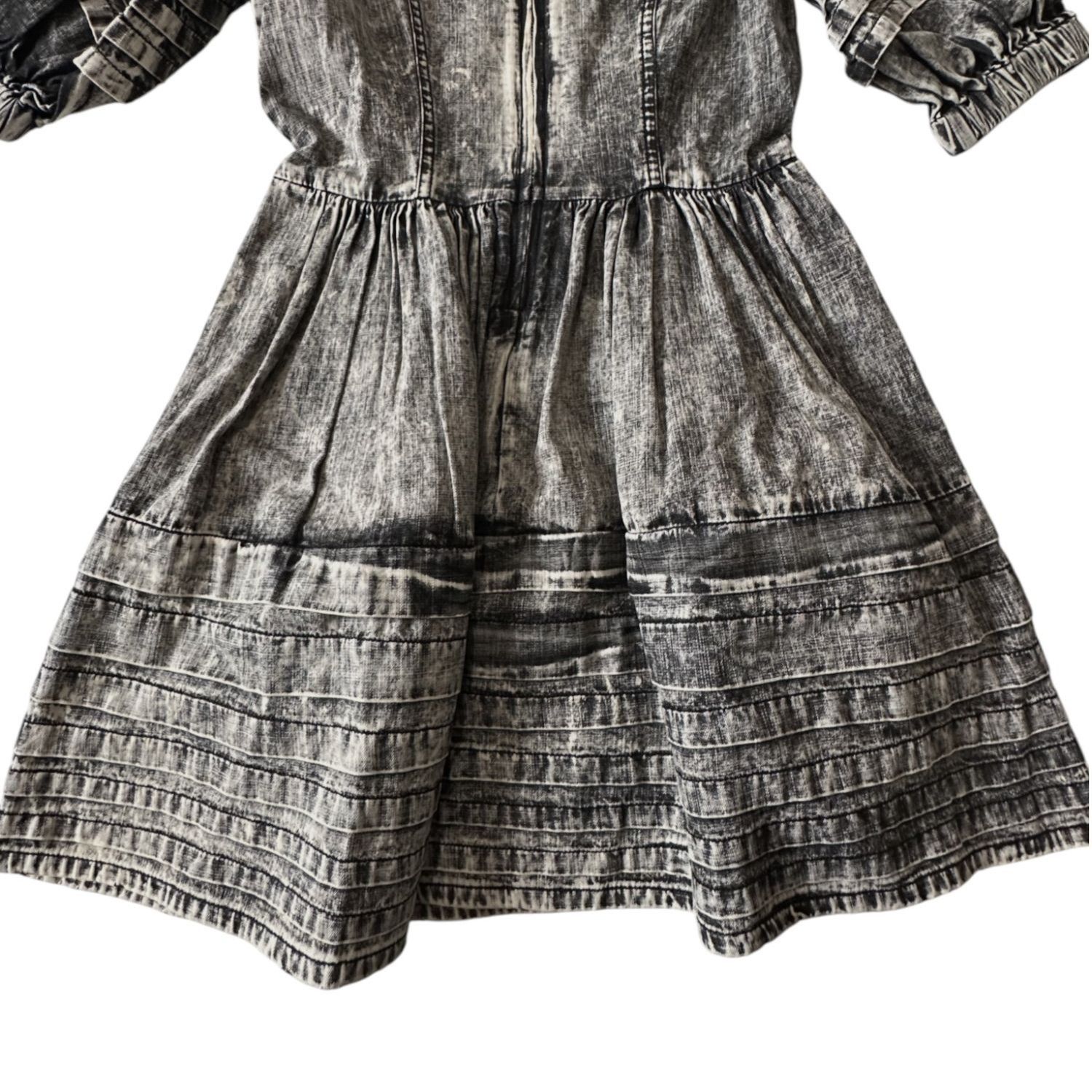 Sea New York Sea New York Dylan Mini Dress 00 Black Chambray Puff Sleeve Size XXS / US 00 / IT 34 - 10 Thumbnail