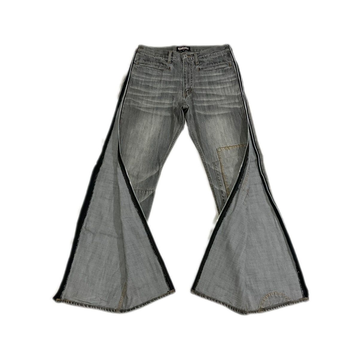 Hysteric Glamour × Japanese Brand × Le Grande Bleu (L.G.B.) 🔥Sick Y2K Nick Ashley Zipper Flared Denim Size US 30 / EU 46 - 2 Thumbnail