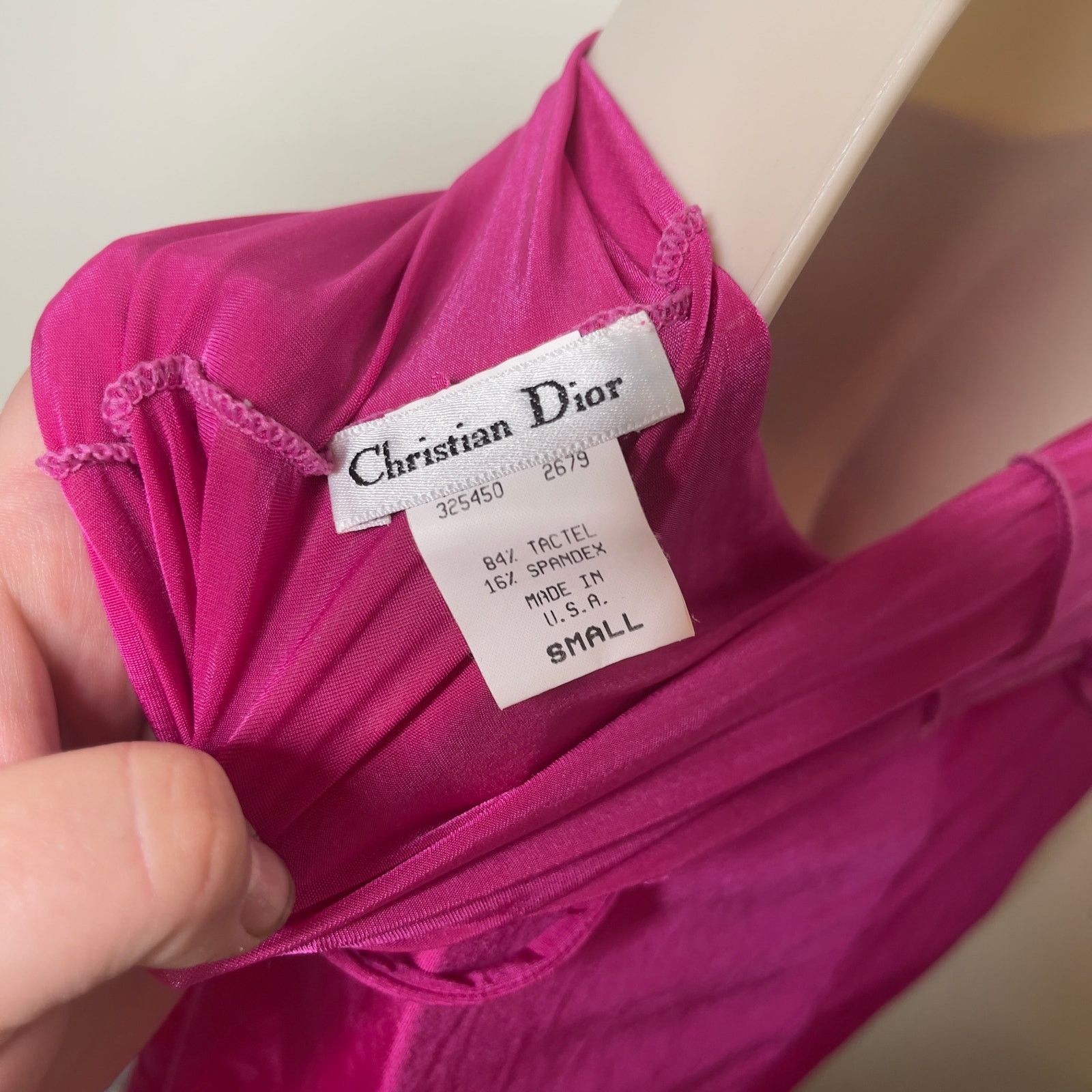 Dior Christian Dior hot pink ultralight slip camisole sz S Size ONE SIZE - 5 Thumbnail