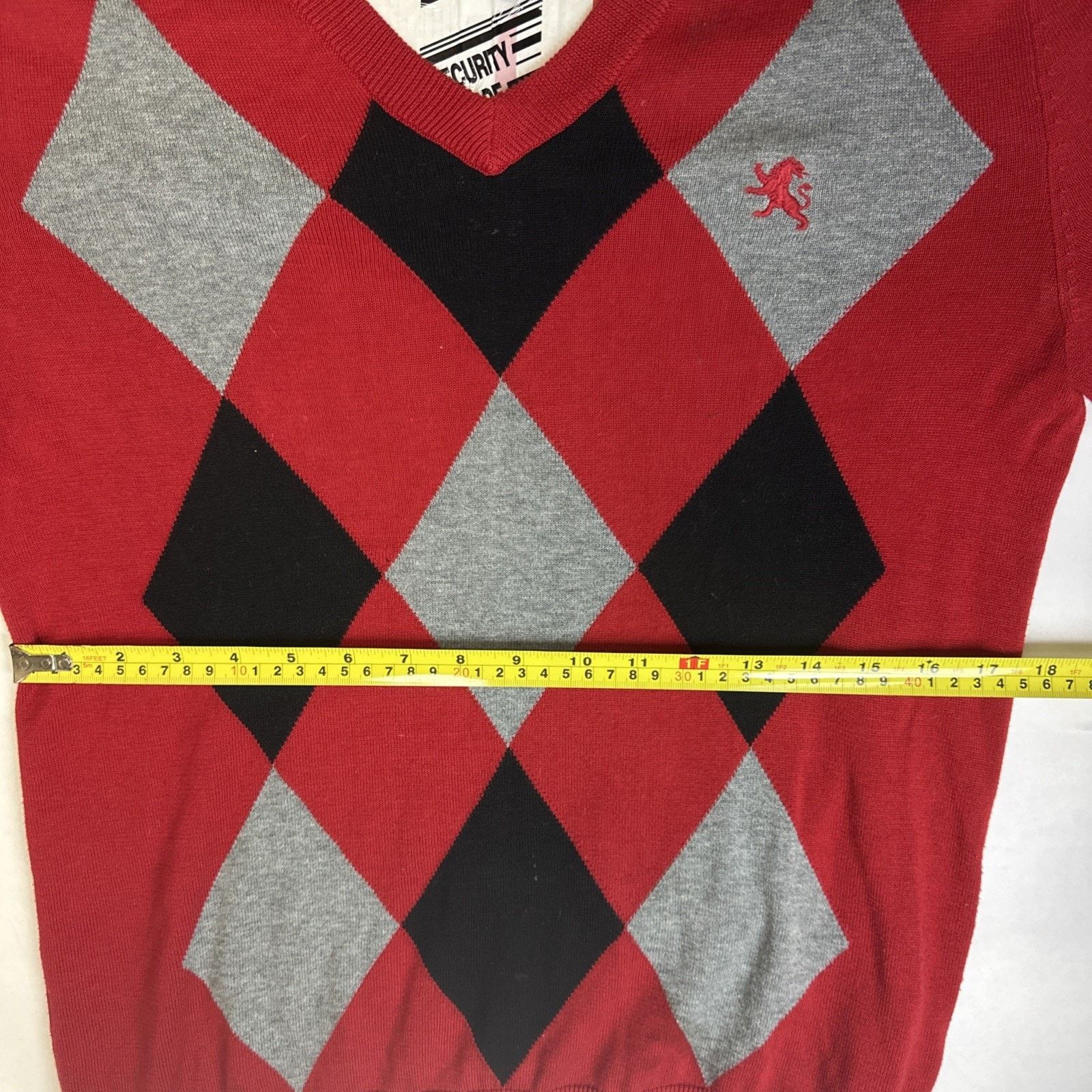Express Express Sweater Men's small Red Black Gray Solid Diamond Size US S / EU 44-46 / 1 - 6 Thumbnail