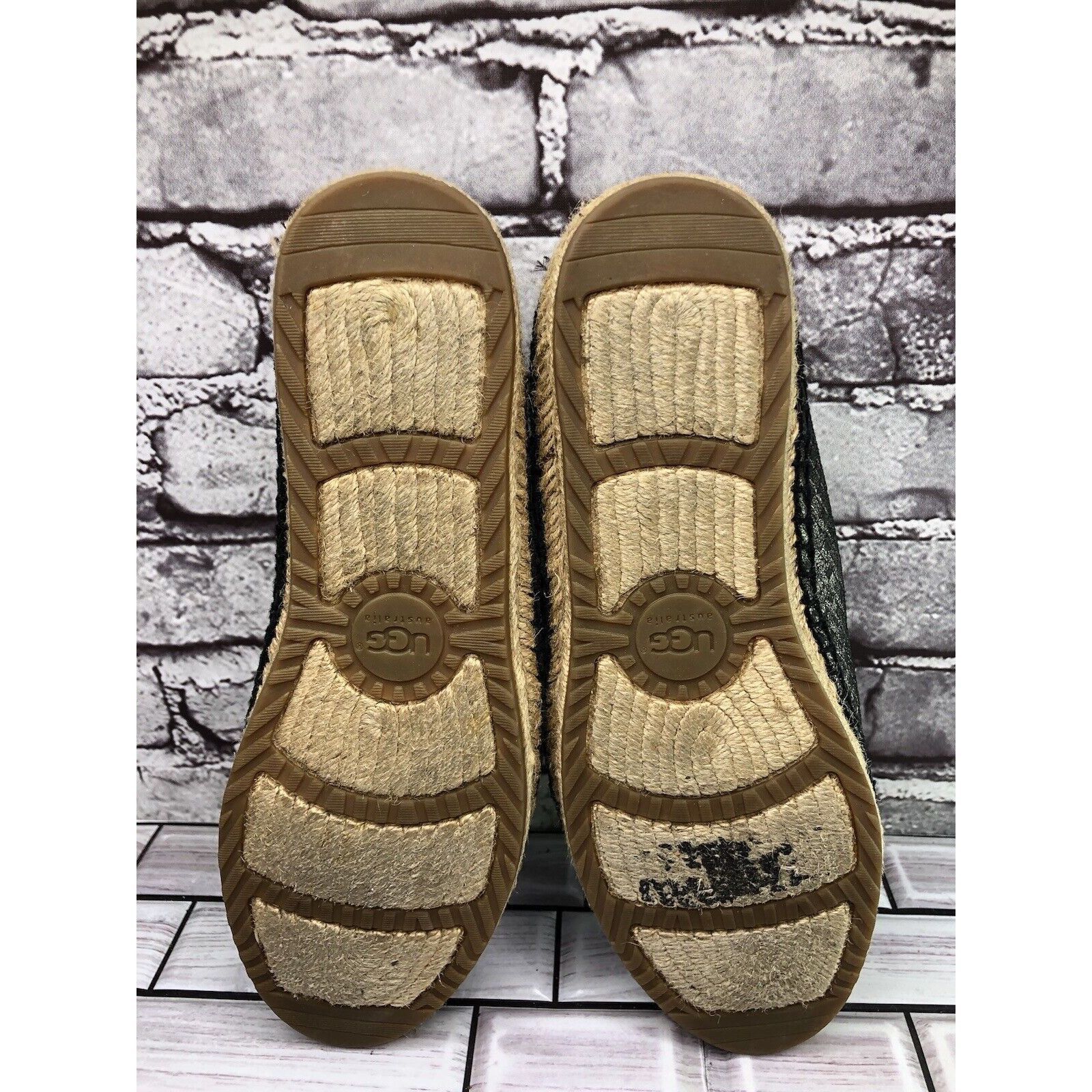 Ugg UGG Australia Sandrinne Black Metallic Basket Espadrilles Sh Size US 9 / IT 39 - 13 Thumbnail