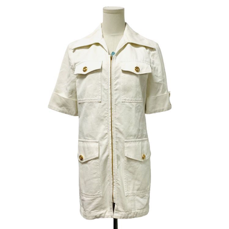 Gucci Gucci White Zip Front Midi Dress Size 42 Size M / US 6-8 / IT 42-44 - 1 Thumbnail