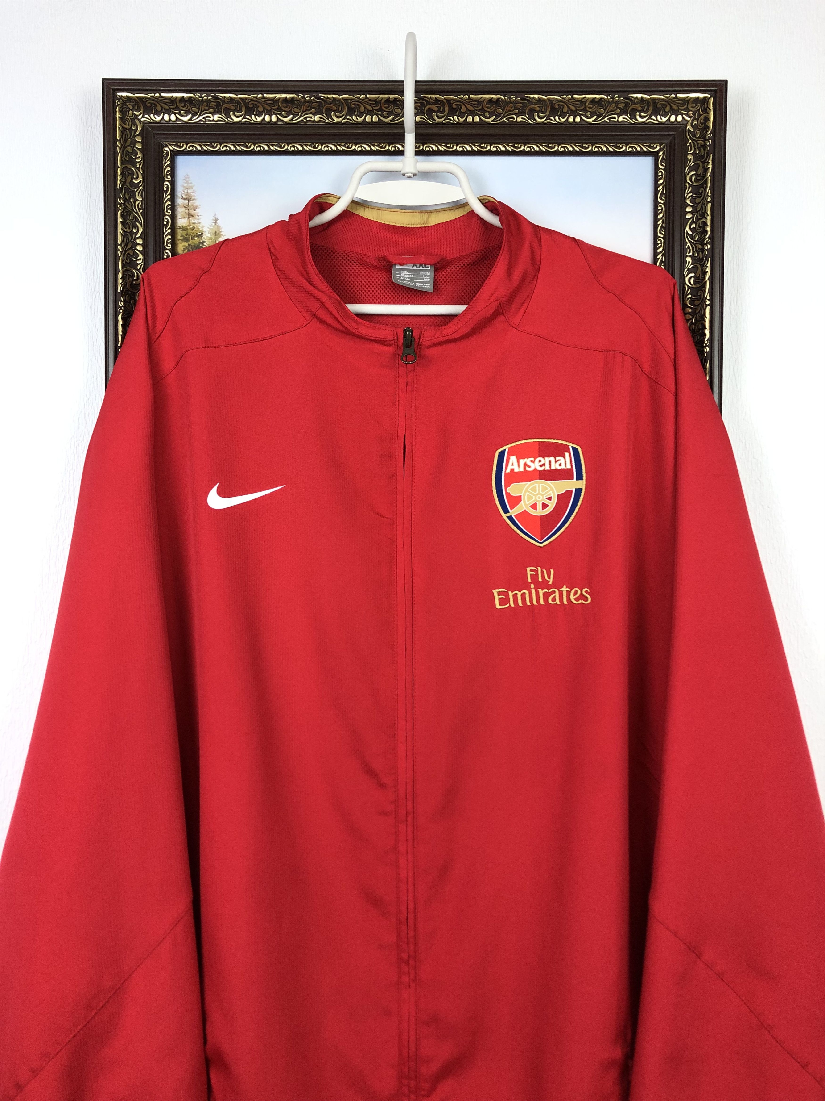 Nike Vintage Nike Arsenal Football Jacket Soccer Track Gunners Size US XXL / EU 58 / 5 - 2 Thumbnail
