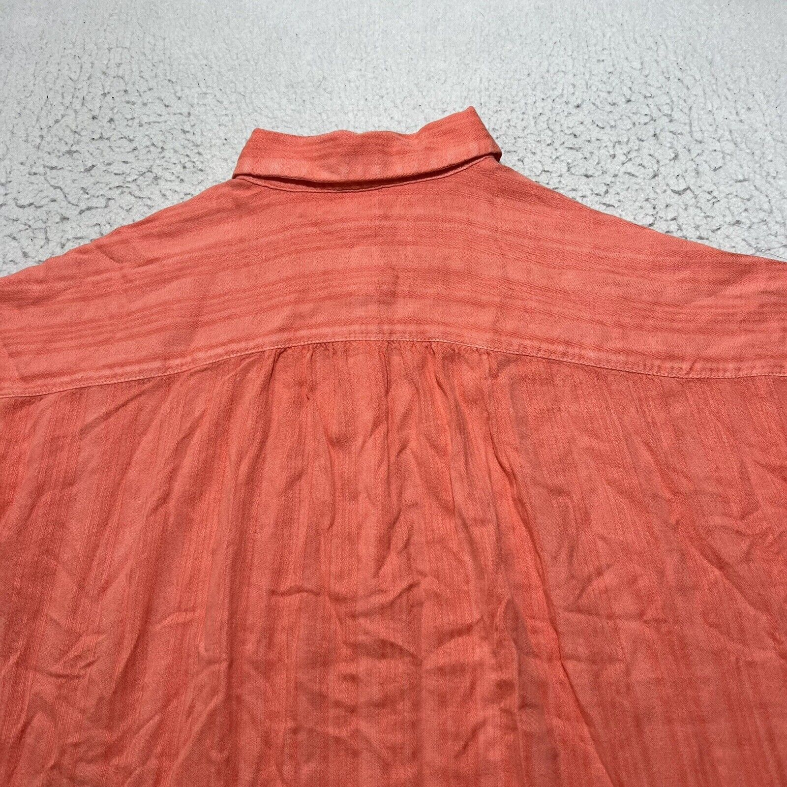 Chicos Chico's Large Linen Blend Short Sleeve Half Button Up Shirt Size L / US 10 / IT 46 - 11 Thumbnail