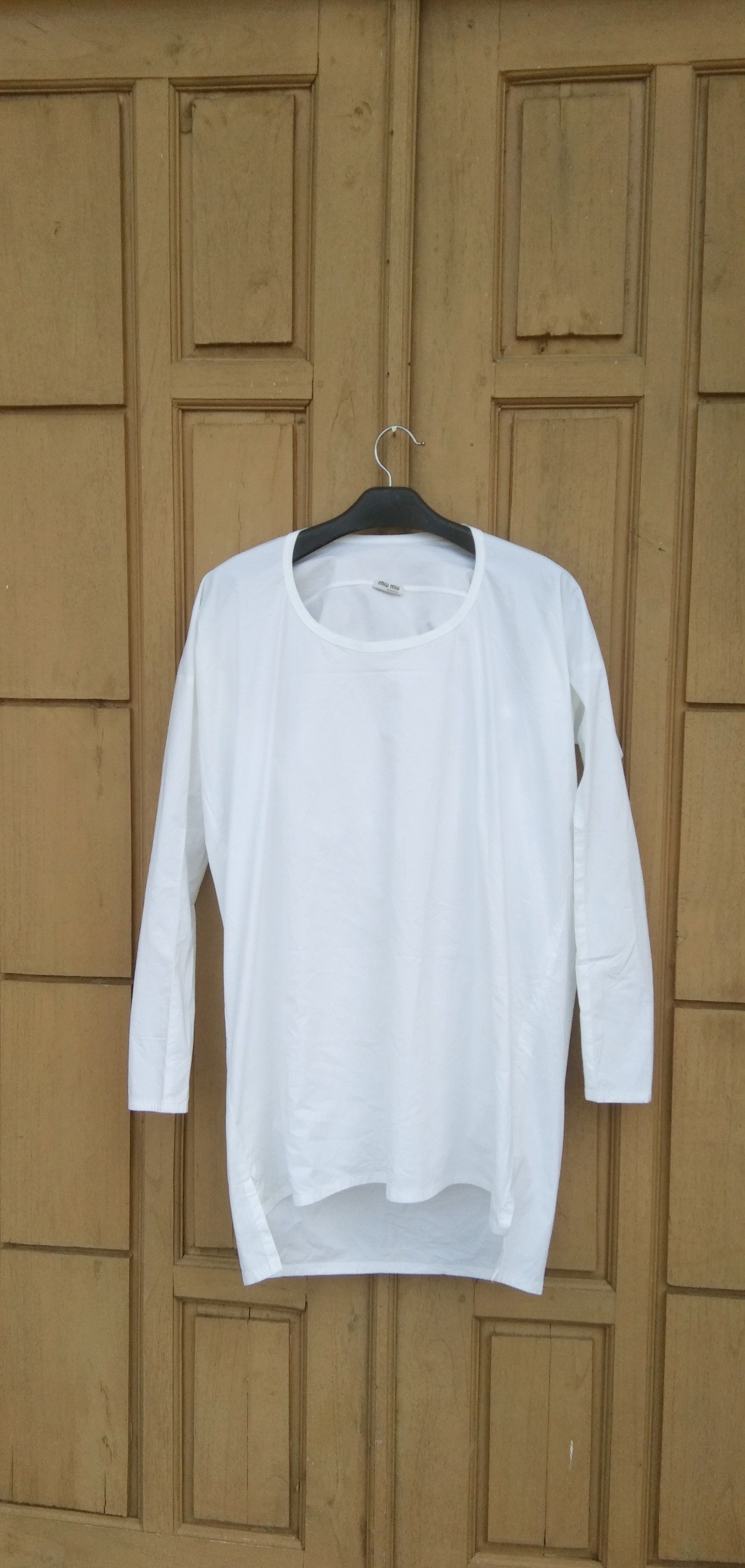 Miu Miu Miu miiu white tops in blouse/tunic Size S / US 4 / IT 40 - 1 Thumbnail
