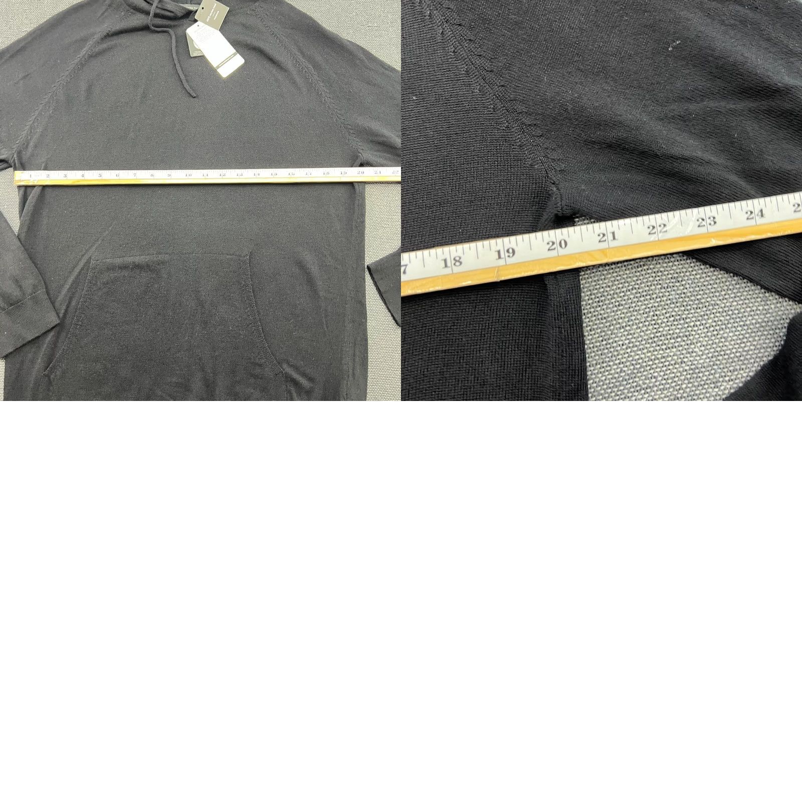Vintage VINTAGE Cubus Hoodie Mens L Black Merino Wool Sweater Drawstrings Pockets Size US L / EU 52-54 / 3 - 8 Thumbnail
