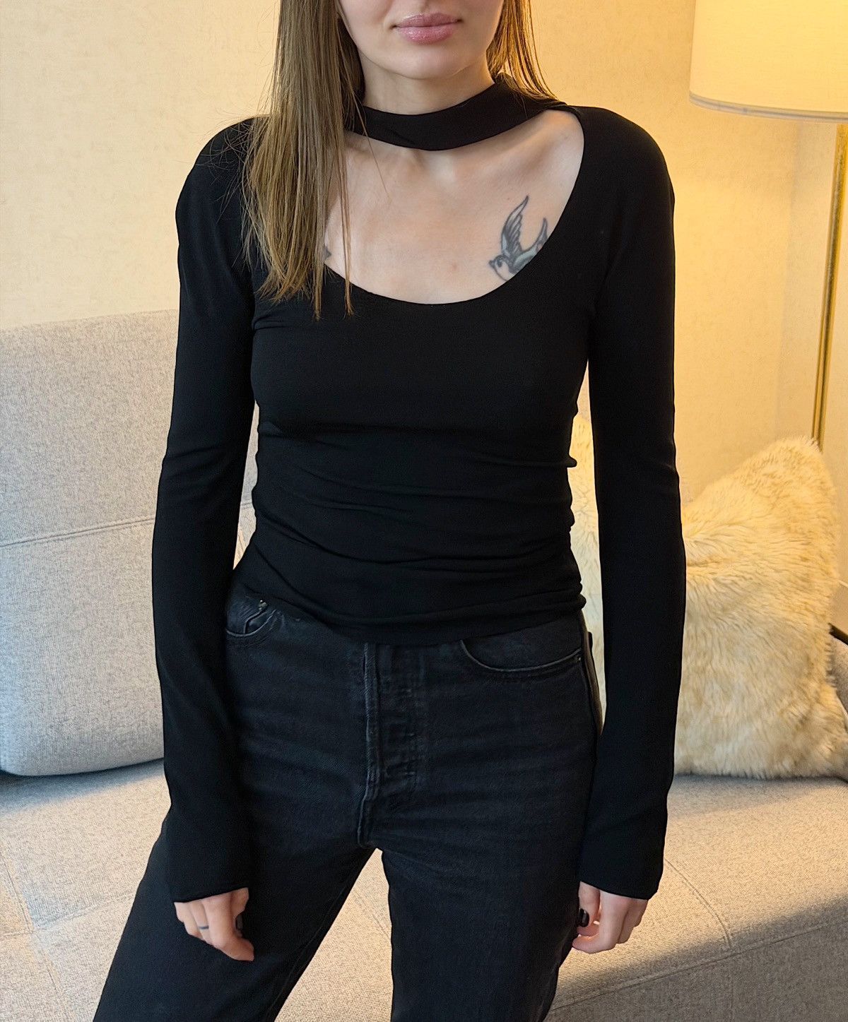 Gucci GUCCI by Tom Ford FW 2002 Neck Ribbons Bodycon Top sweater Size S / US 4 / IT 40 - 3 Thumbnail