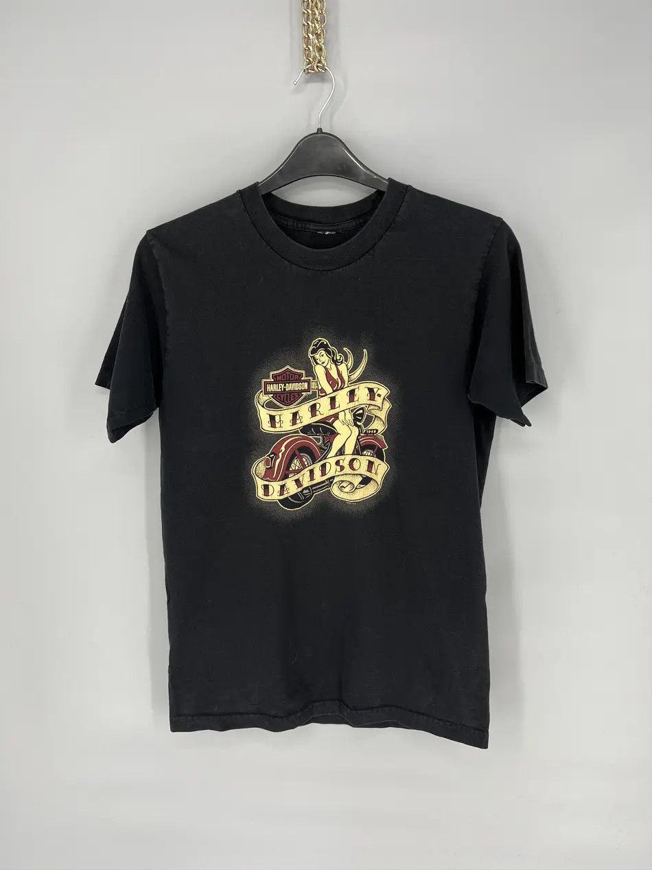 Harley Davidson Vintage 00s Harley Davidson "Hamburg" T-shirt Streetwear Size US M / EU 48-50 / 2 - 1 Thumbnail