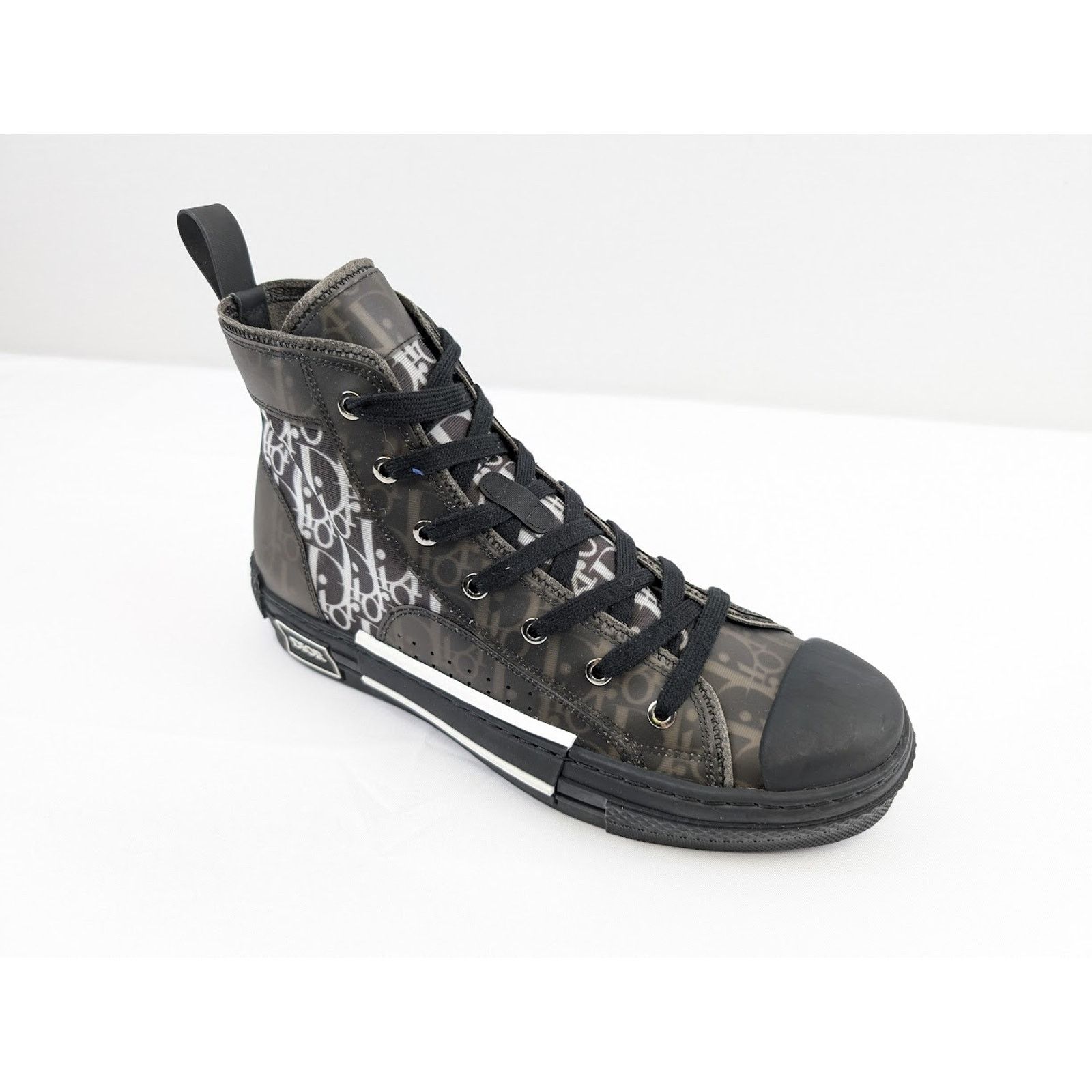 Dior o1rshd1 B23 Oblique High-Top Sneakers in Black / White Size US 8 / EU 41 - 7 Thumbnail