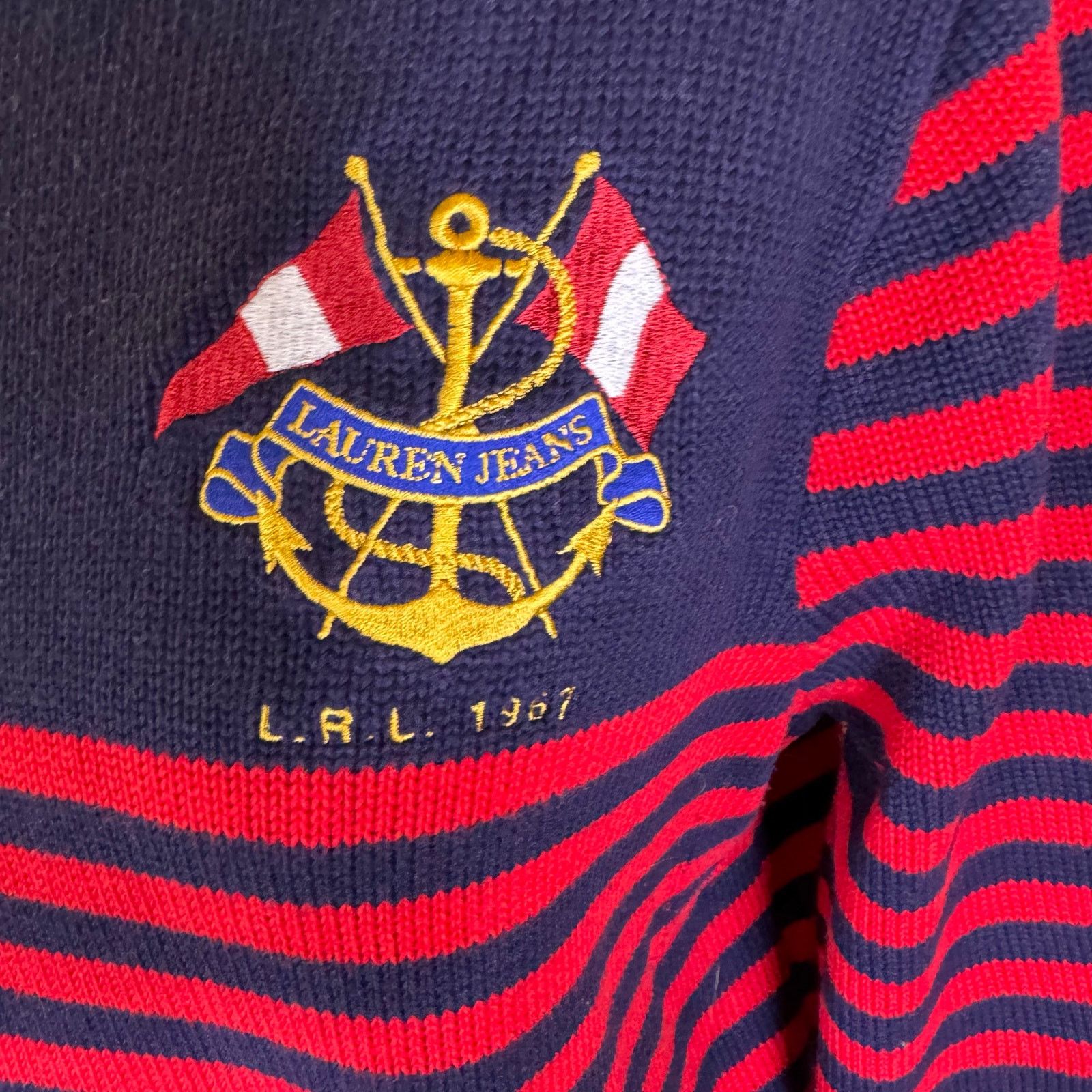 Lauren Ralph Lauren Ralph Lauren Sweater Embroidered Nautical Crest Buttons XL Size XL / US 12-14 / IT 48-50 - 7 Thumbnail