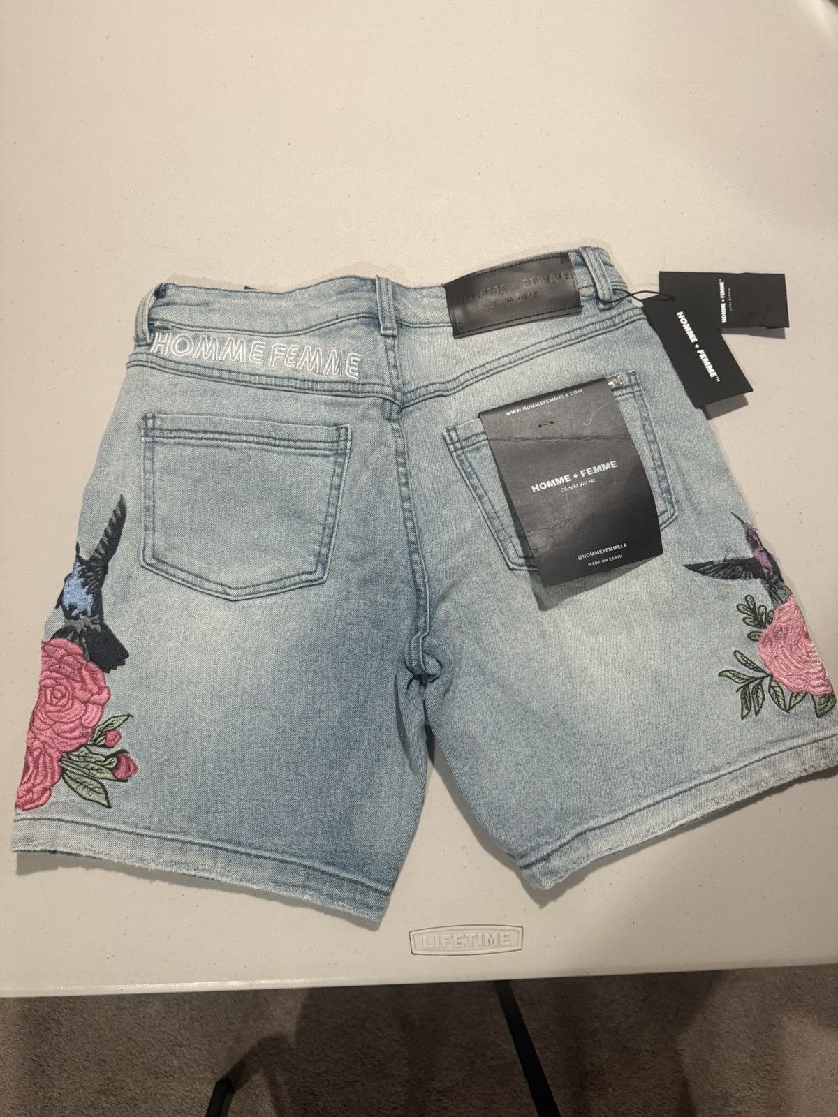 Homme + Femme La homme + femme LA | denim light blue blue shorts Size US 26 / EU 42 - 2 Thumbnail