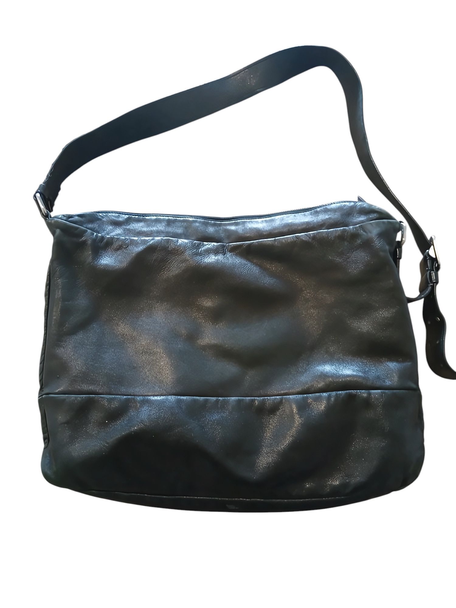 Prada LEATHER MESSENGER CROSSBODY BAG Size ONE SIZE - 2 Thumbnail