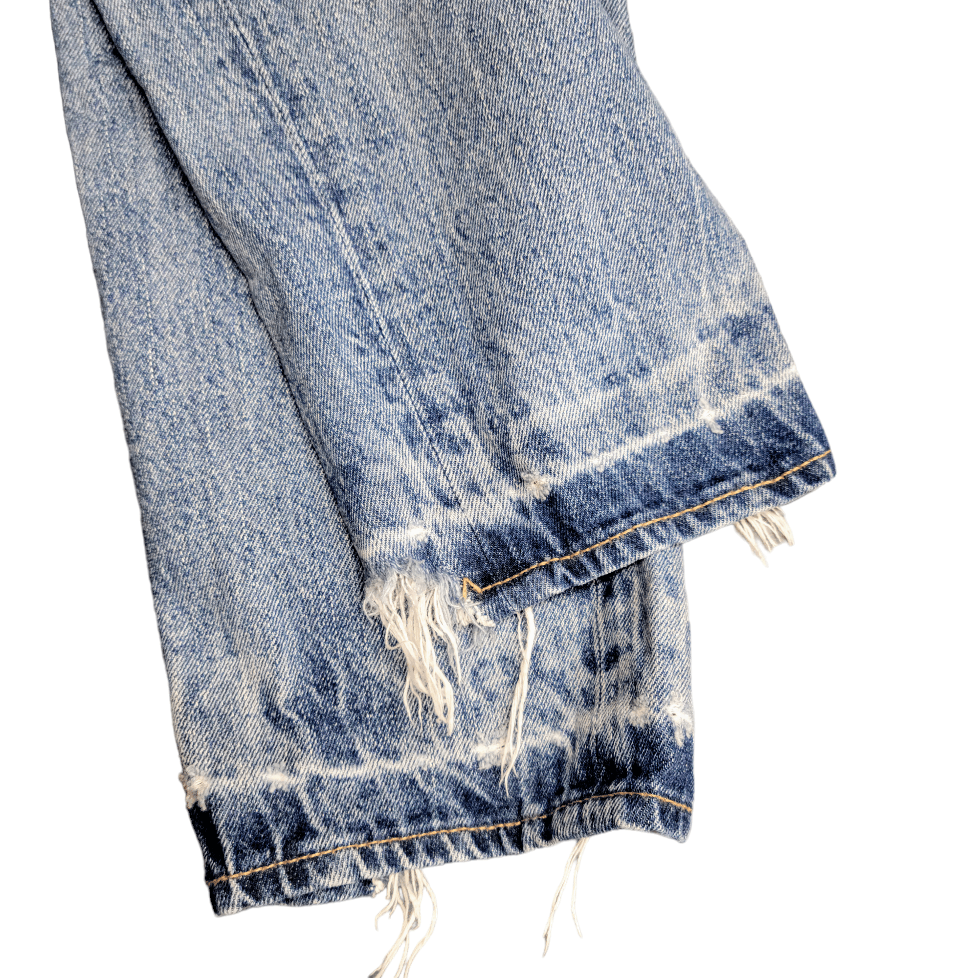 Lucky Brand Lucky Brand Vintage Button Fly High Rise Distress Blue Jeans Size 28" / US 6 / IT 42 - 4 Thumbnail