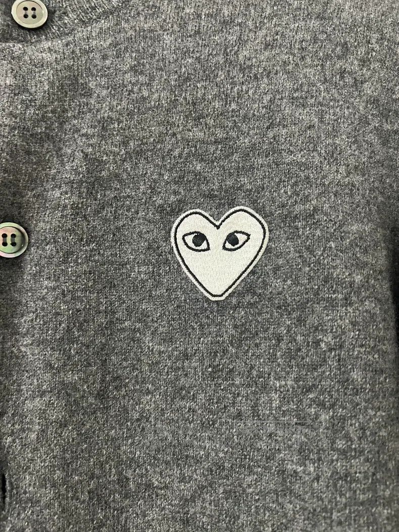 Comme des Garcons Comme Des Garcons Gray heart cardigan Size S / US 4 / IT 40 - 2 Thumbnail