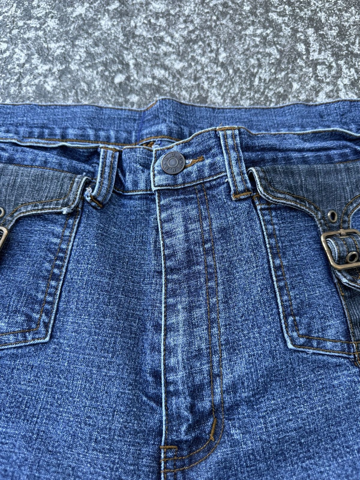 B.U.M Equipment × Vintage Vintage 90s Bum Equipment Denim Buckle Strap Jeans USA Baggy Size 34" / US 12 / IT 48 - 5 Thumbnail
