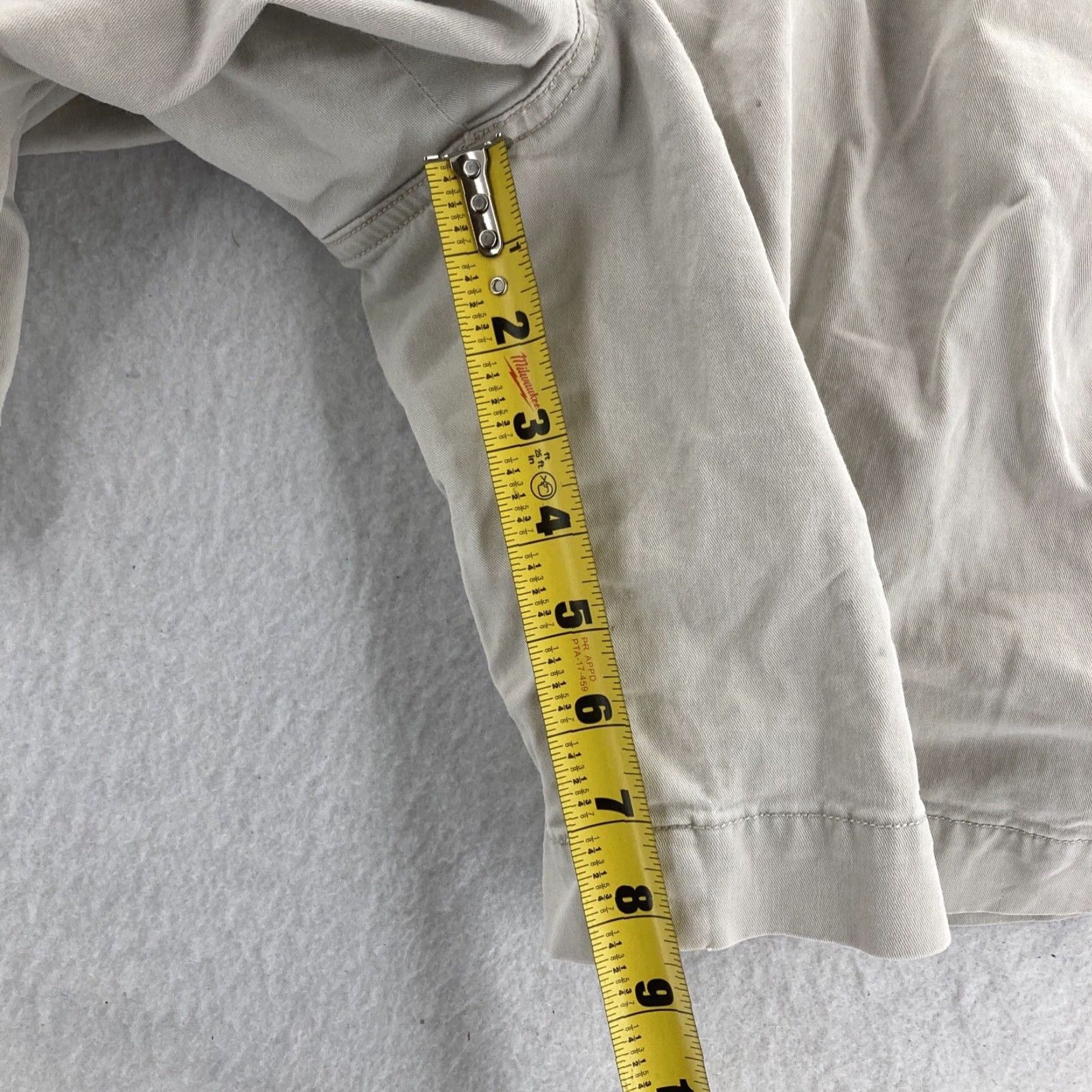 Polo Ralph Lauren Polo Ralph Lauren Chino Shorts Mens 32 Ivory Canvas Belt Loops 5-Pocket Regular Fit Casual 8" Inseam Size US XS / EU 42 / 0 - 5 Thumbnail