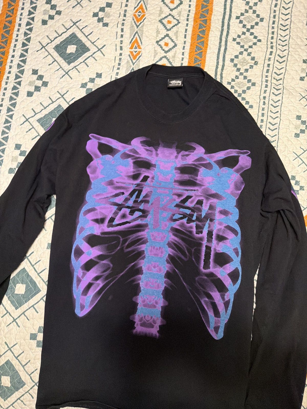 Stussy Stussy RIB CAGE 3M Long Sleeve Tee T-Shirt Black - L - NWT Size US L / EU 52-54 / 3 - 6 Thumbnail