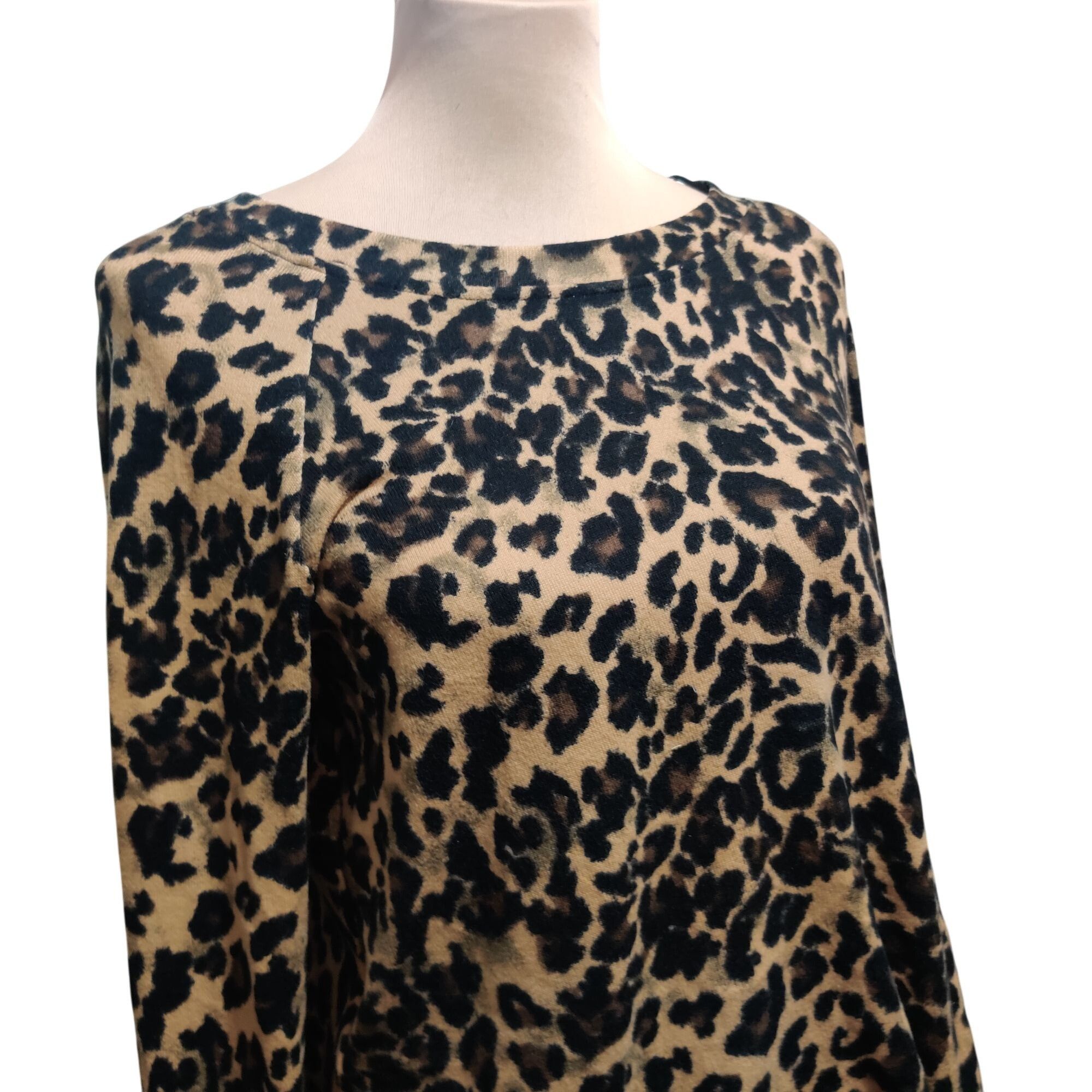 Other Nine Britton S Leopard Print Blouse Long Sleeve Crew Neck Fr Size S / US 4 / IT 40 - 2 Thumbnail