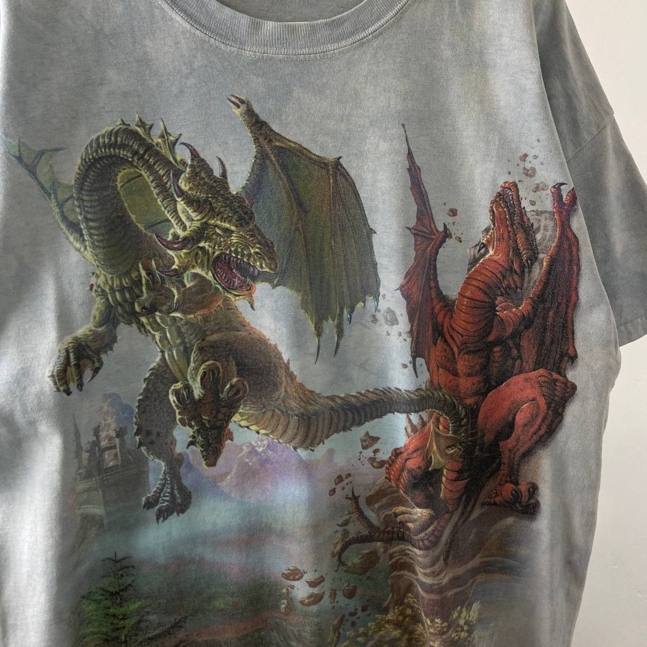 The Mountain Vintage Dragon Allover Print Japanese Style T-Shirt Size US L / EU 52-54 / 3 - 3 Thumbnail