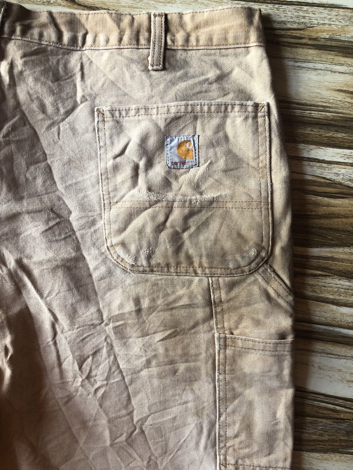 Carhartt Carhartt Double knee Faded Tan Dirty Carpenter Pants Size US 40 / EU 56 - 6 Thumbnail