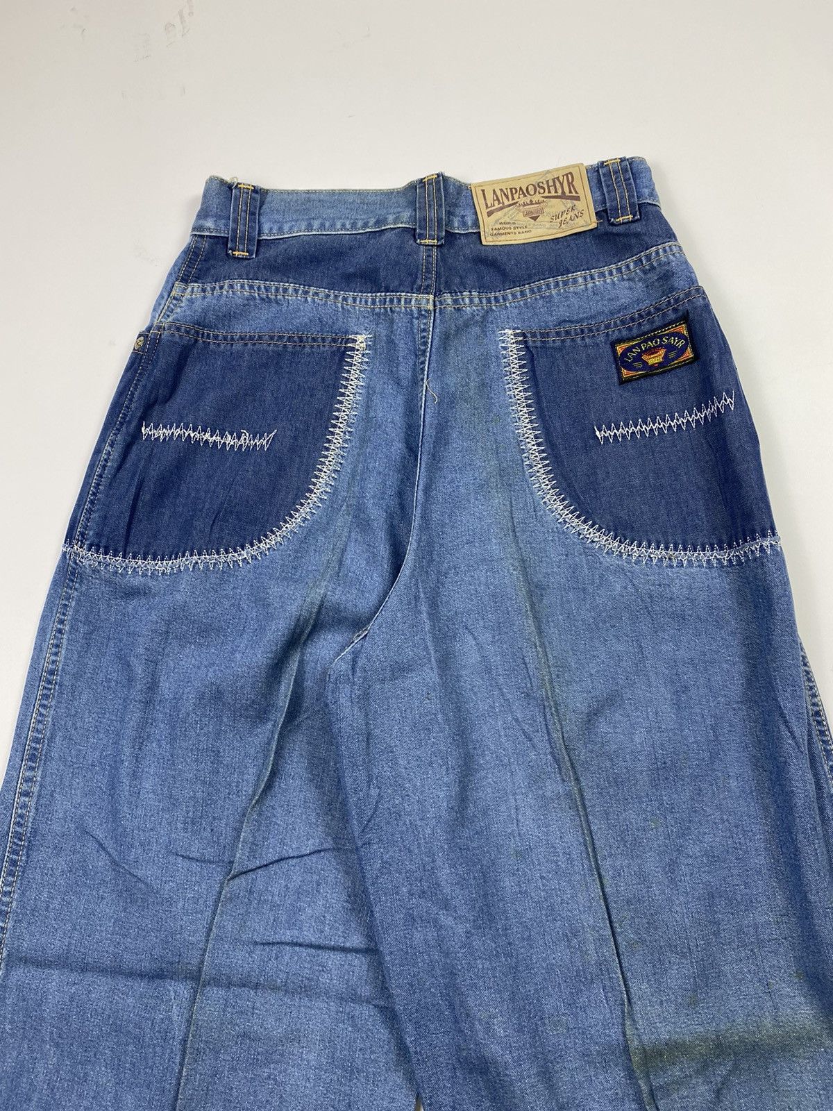 If Six Was Nine × Japanese Brand × Le Grande Bleu (L.G.B.) kapital style loose jeans pant lanpaoshyr japanese brand Size US 27 - 4 Thumbnail