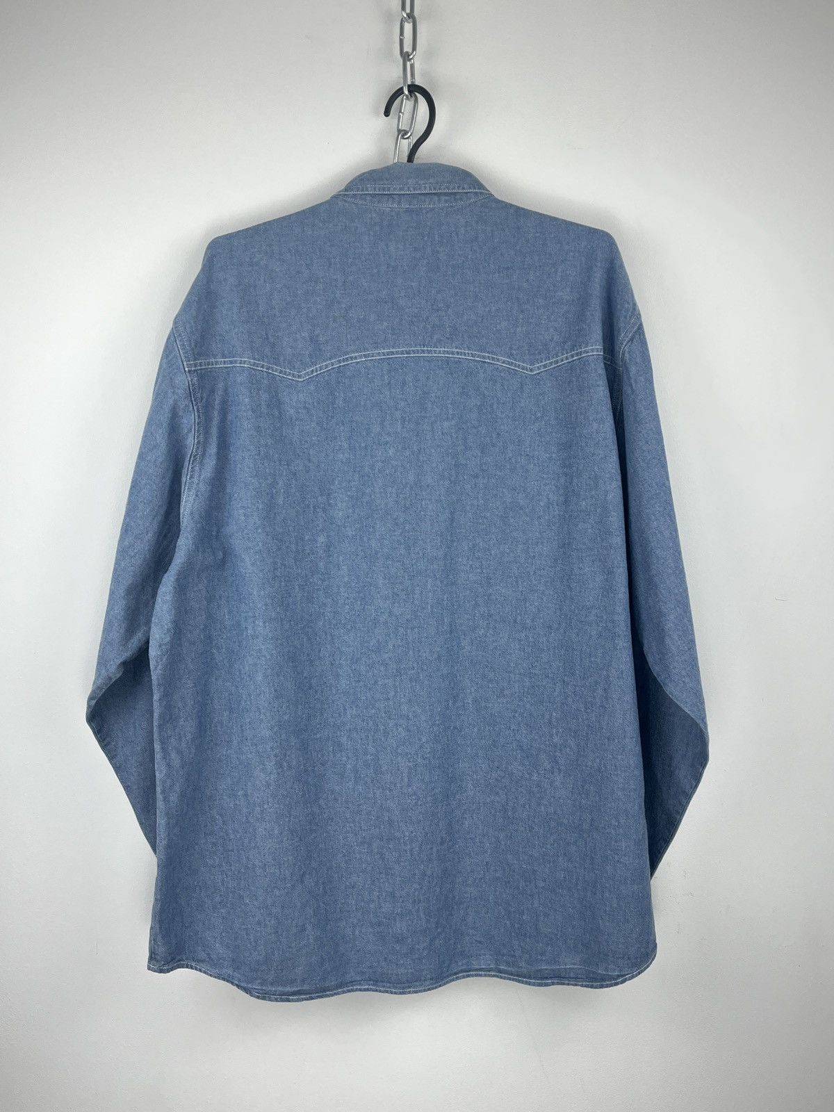 Fjallraven × Vintage Fjallraven Vintage Denim Long Sleeve Button Down Shirt Size US XL / EU 56 / 4 - 2 Thumbnail