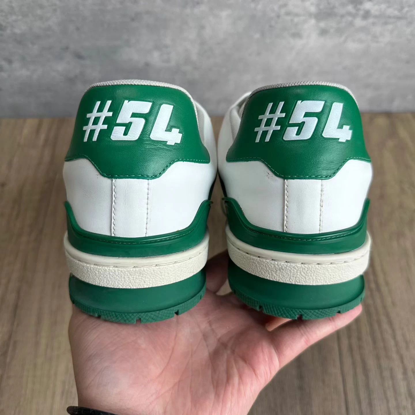 Louis Vuitton LV Trainer, original white and green, size 42.5 Size US 9.5 / EU 42-43 - 6 Thumbnail