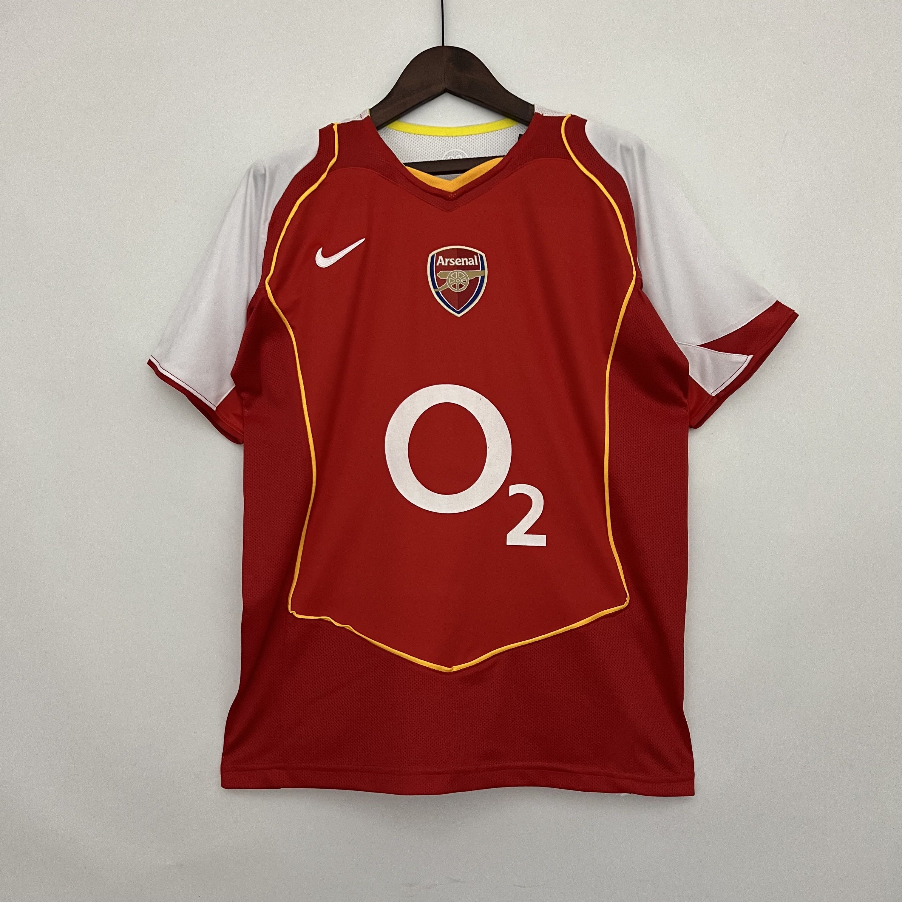NIKE 04-05 ゲームシャツ Arsenal プリント 刺繍 赤 白 XL Vintage Arsenal 04/05 Home Size L Nike Long Sleeve Jersey