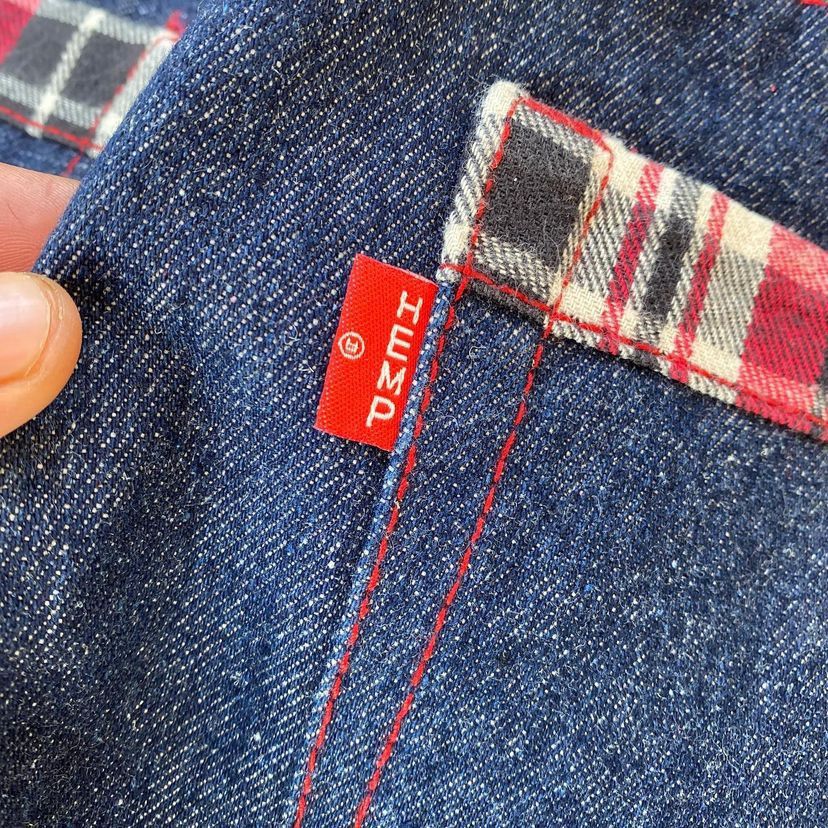 If Six Was Nine × Japanese Brand × Le Grande Bleu (L.G.B.) VINTAGE HEMP 17 OZ JEAN Size US 32 / EU 48 - 7 Thumbnail