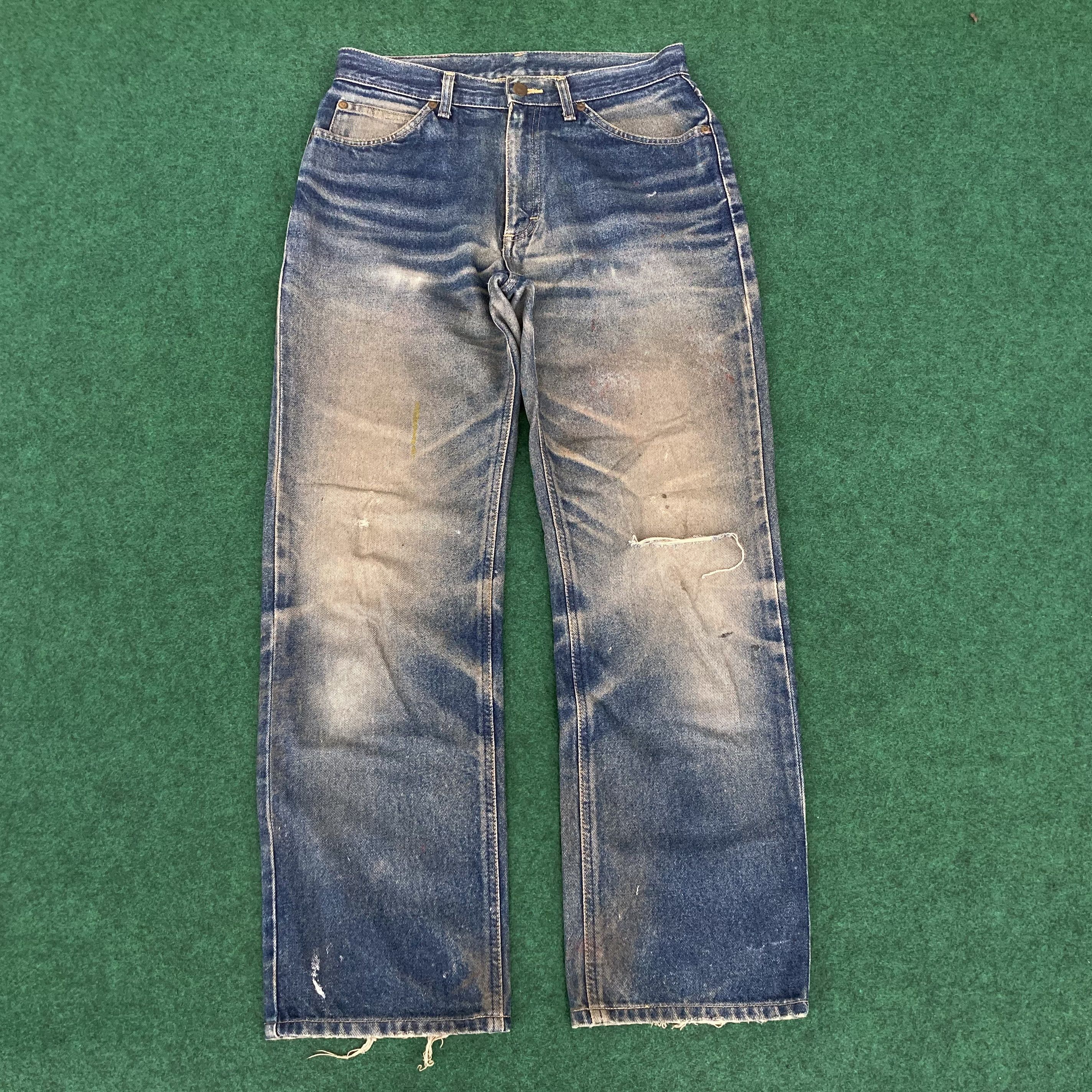 Lee Vintage Lee Faded Distressed Ripped Sz 30 Denim Jeans Size US 30 / EU 46 - 1 Thumbnail
