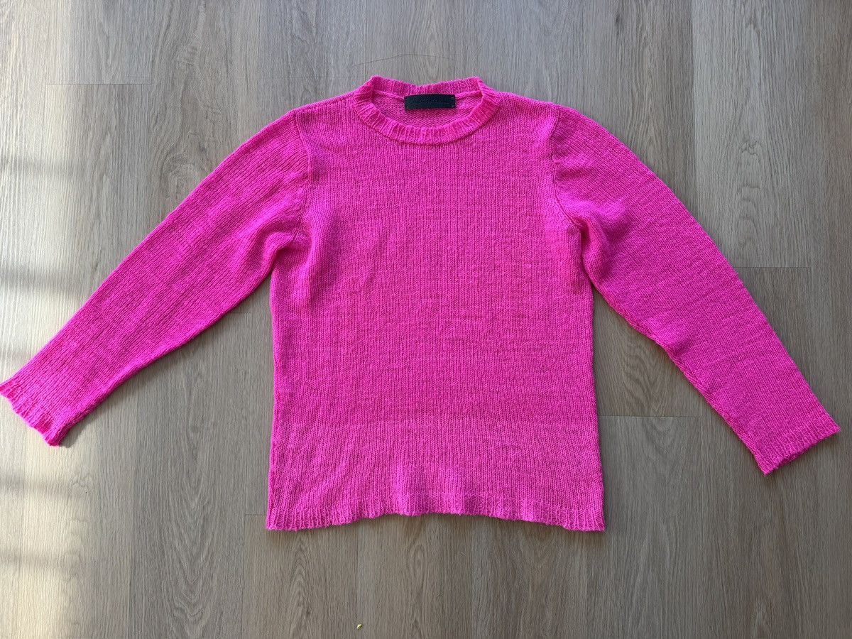 The Elder Statesman Hot Pink Picasso Cashmere Crewneck Size US L / EU 52-54 / 3 - 1 Thumbnail