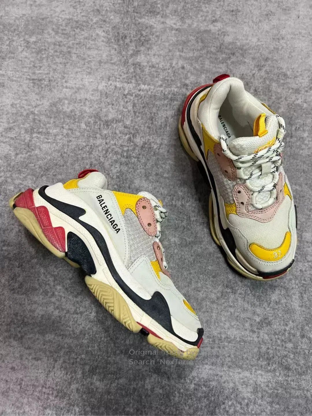 Balenciaga Balenciaga Triple S Yellow Sneakers. Size US 6 / IT 36 - 2 Thumbnail