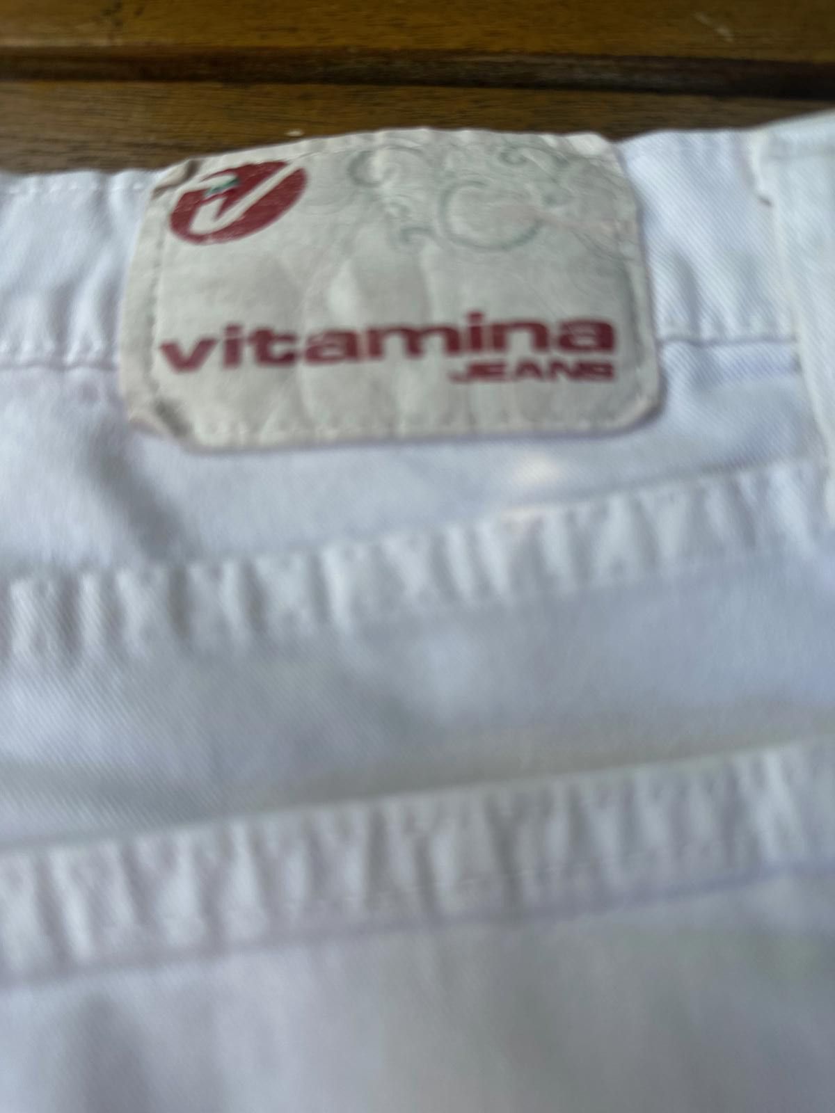 Vitaliano Vitamina Jeans Deluxe Edition White Denim Sz50 Made in Italy Size US 35 - 3 Thumbnail
