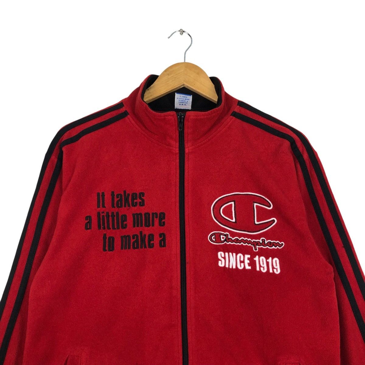 Champion × Japanese Brand × Vintage Champion Fleece Sweatshirt Jacket Medium #A3 Size US M / EU 48-50 / 2 - 2 Thumbnail