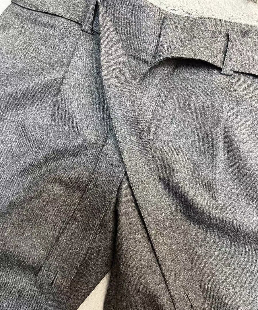 Saint Laurent Paris Saint Laurent 17 runway double waisted trousers Size US 34 / EU 50 - 6 Thumbnail