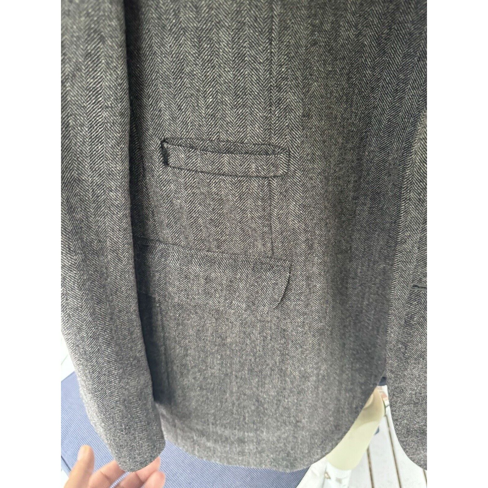 Brunello Cucinelli Brunello Cucinelli Herringbone Tweed Sport Jacket 54/44R Size 44R - 4 Thumbnail