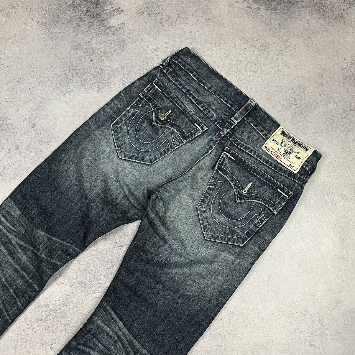 True Religion Vintage True Religion Big Logo slim fit jeans 00’s Size US 31 - 2 Thumbnail