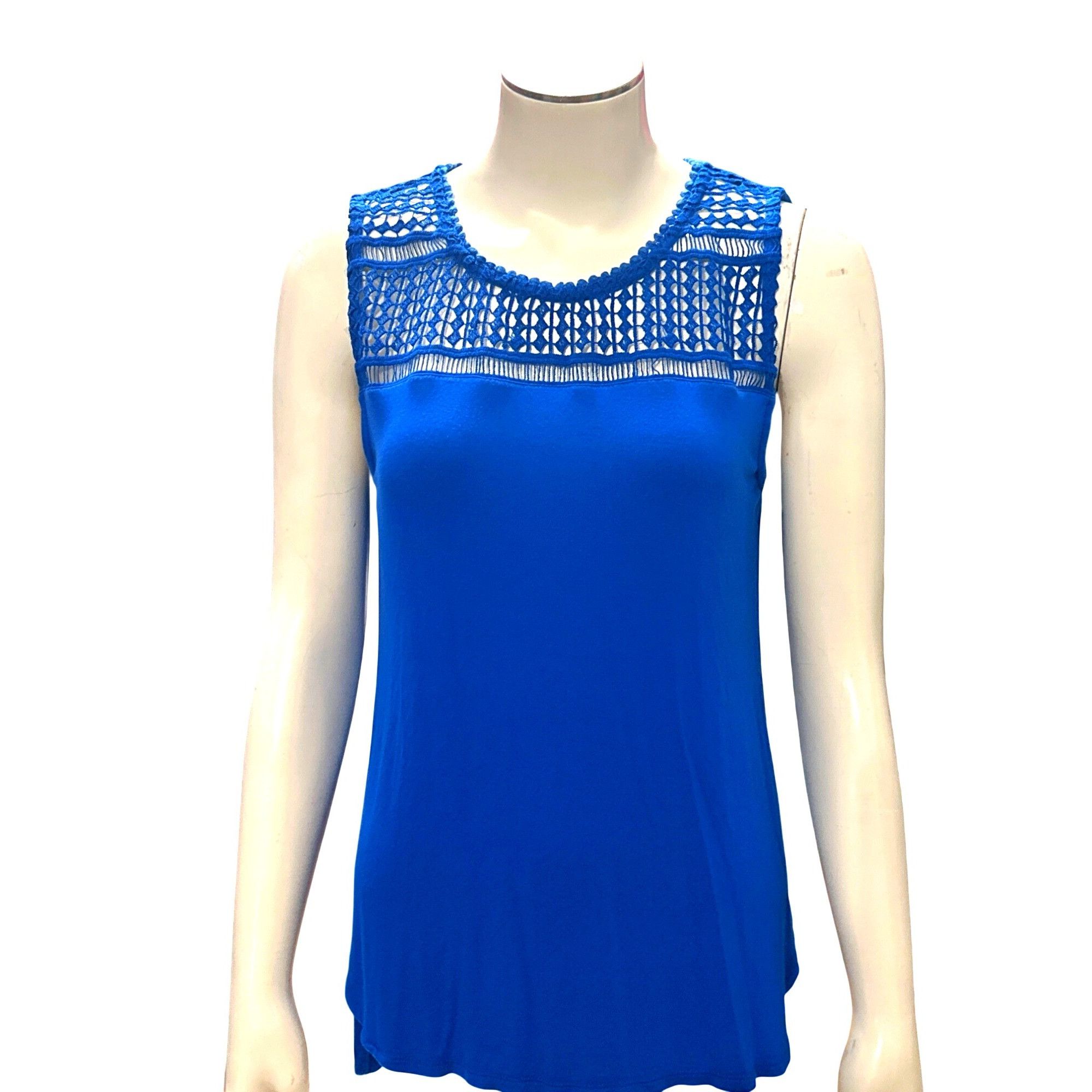 Other 89th and Madison Small Blue Knit Chiffon Pullover Lightweigh Size XL / US 12-14 / IT 48-50 - 2 Thumbnail