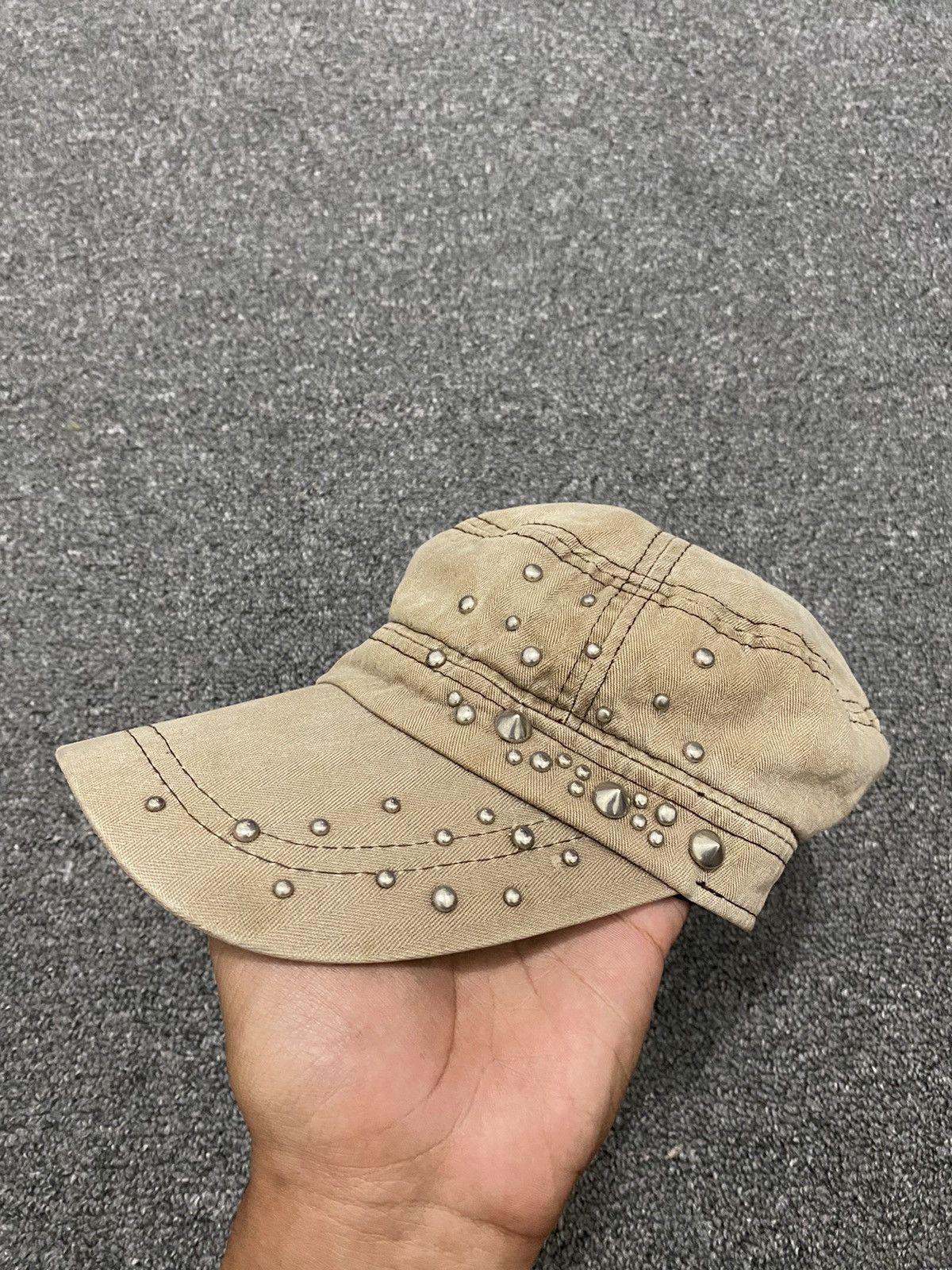If Six Was Nine × Japanese Brand × Le Grande Bleu (L.G.B.) Unknown Y2K Studded Patrol Cap Size ONE SIZE - 1 Thumbnail