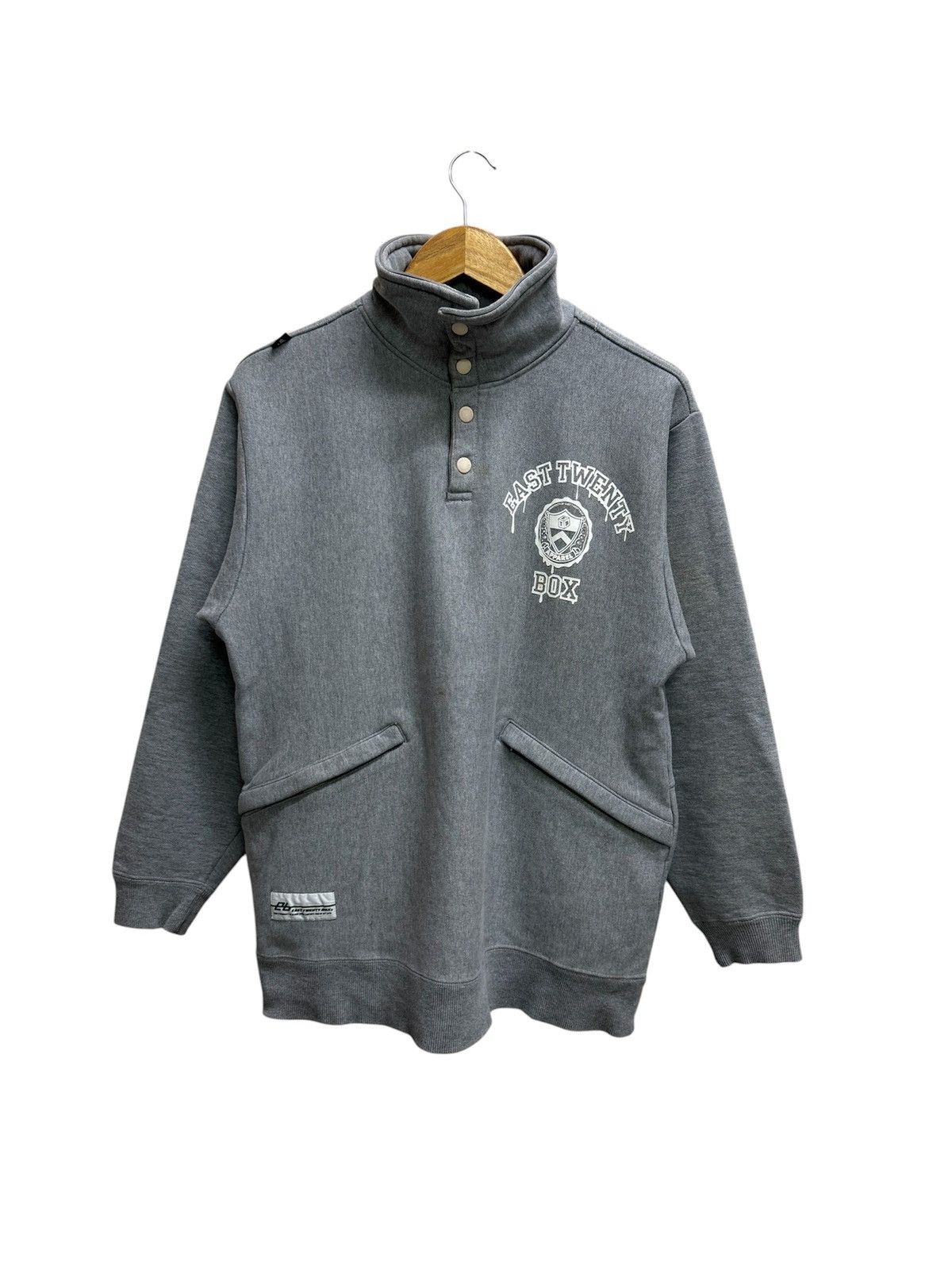Vintage University of East Twenty Box Half Snap Button Sweater Size US S / EU 44-46 / 1 - 2 Thumbnail