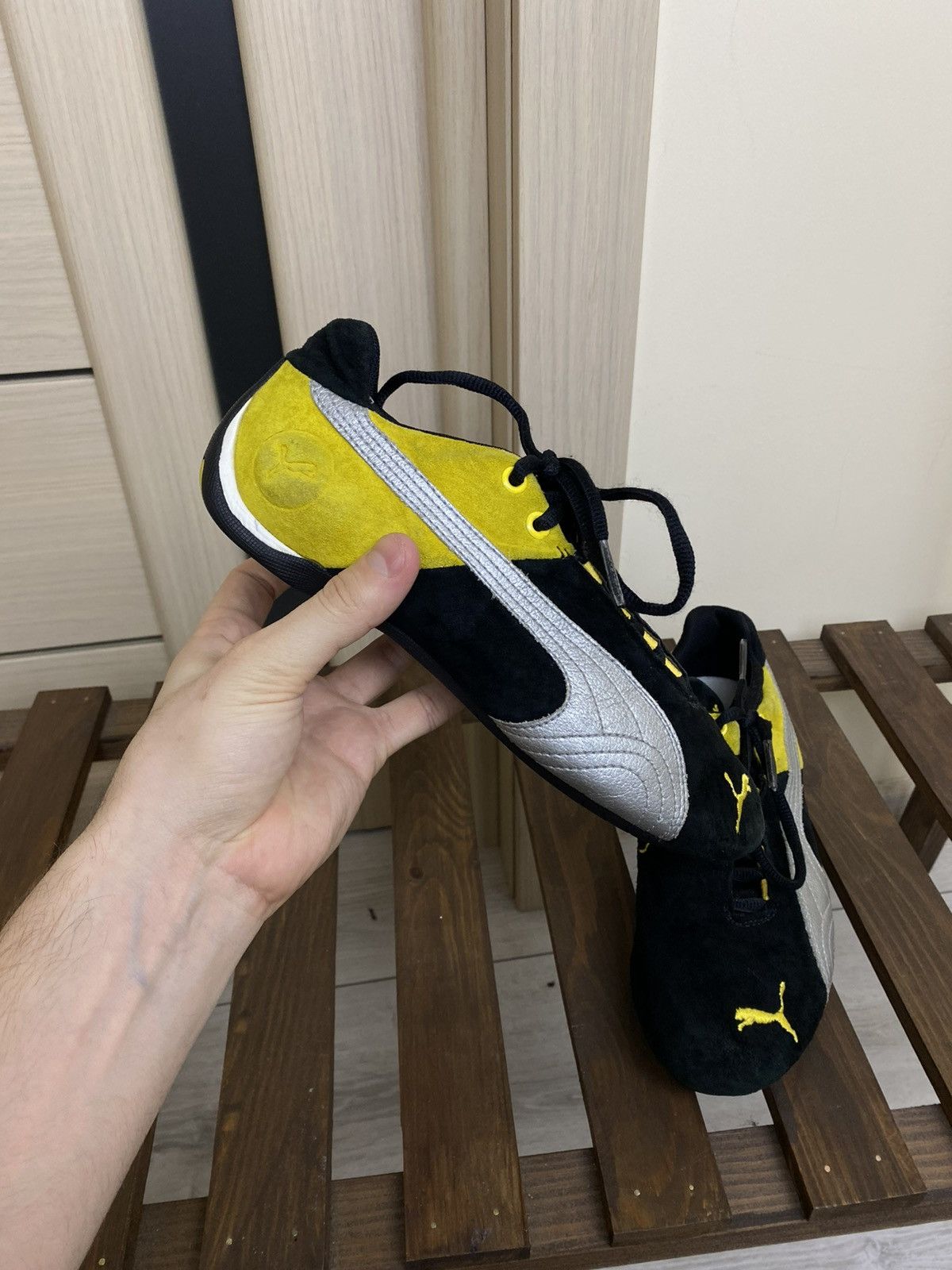 Puma Vintage Puma speed cat black yellow shoes size 39(25 cm) Size US 9 / IT 39 - 17 Thumbnail