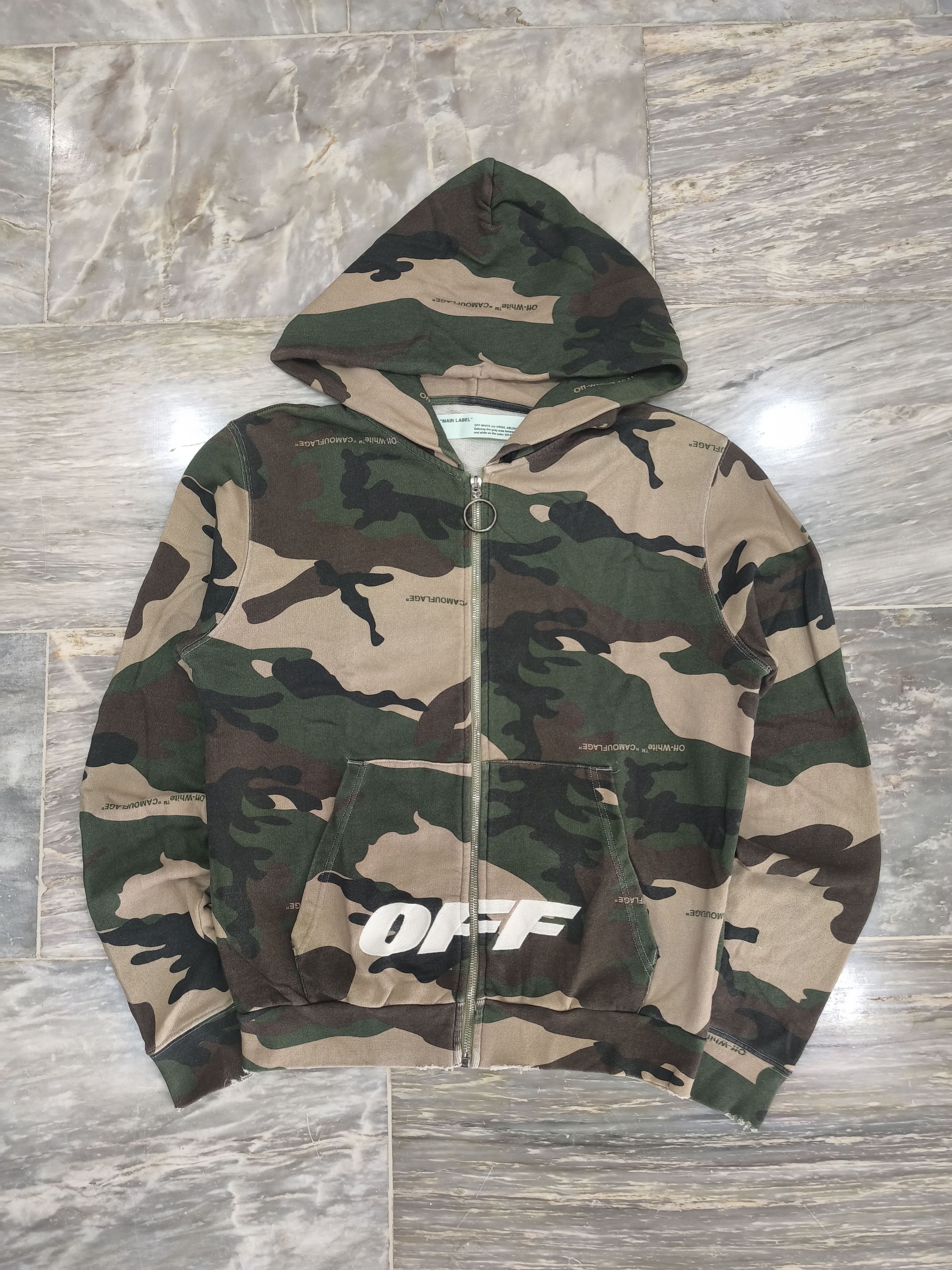 Off-White OFF WHITE Camouflage Cotton Zipped Hooded Size US S / EU 44-46 / 1 - 1 Thumbnail
