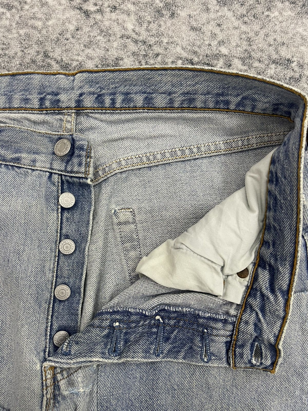 Levi's Vintage 80s Levis 501 Distressed Denim Size US 33 - 2 Thumbnail