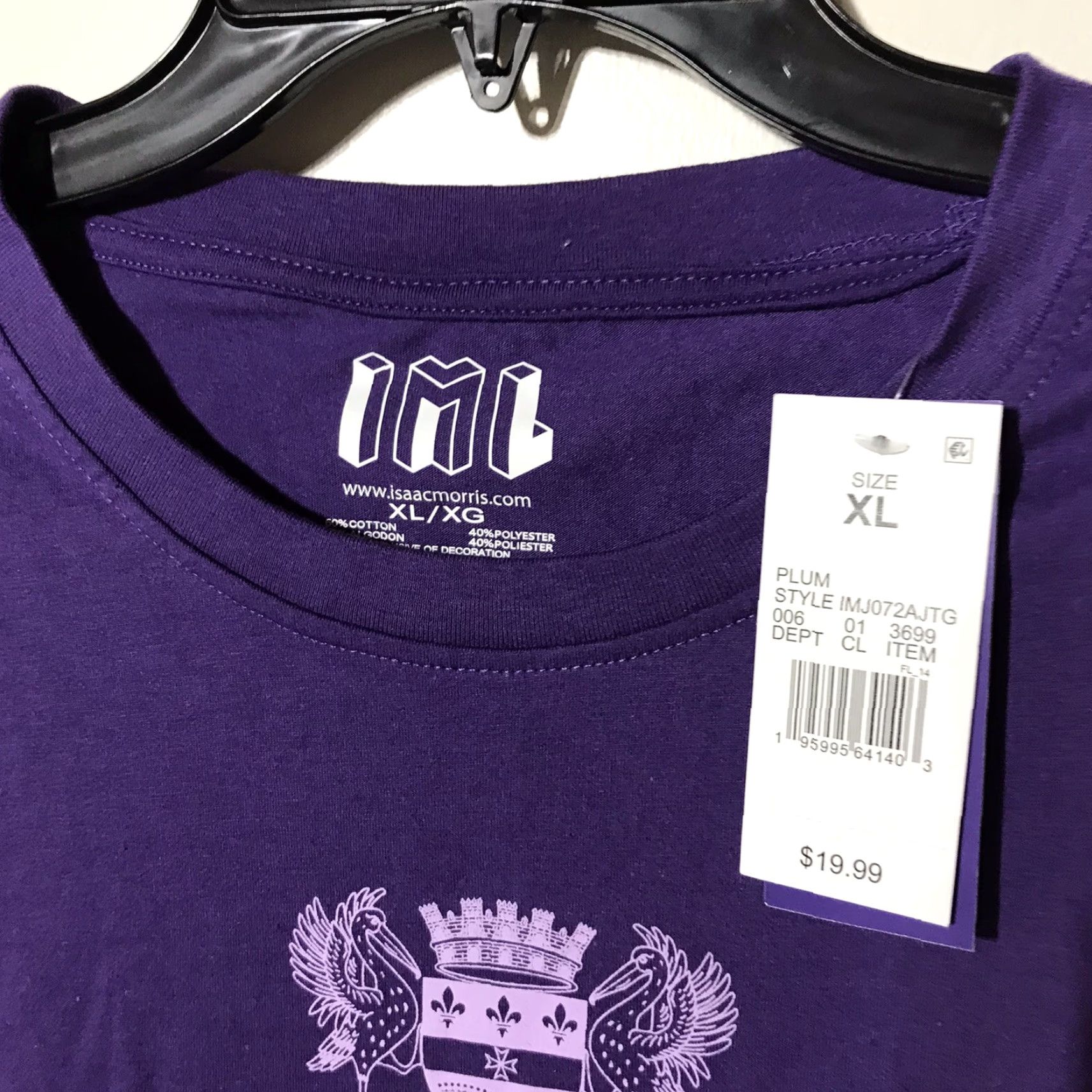 Vintage Isaac Morris Graphic Print Midi T-Shirt Dress Women’s Size XL Plum Casual Travel Size XL / US 12-14 / IT 48-50 - 2 Thumbnail